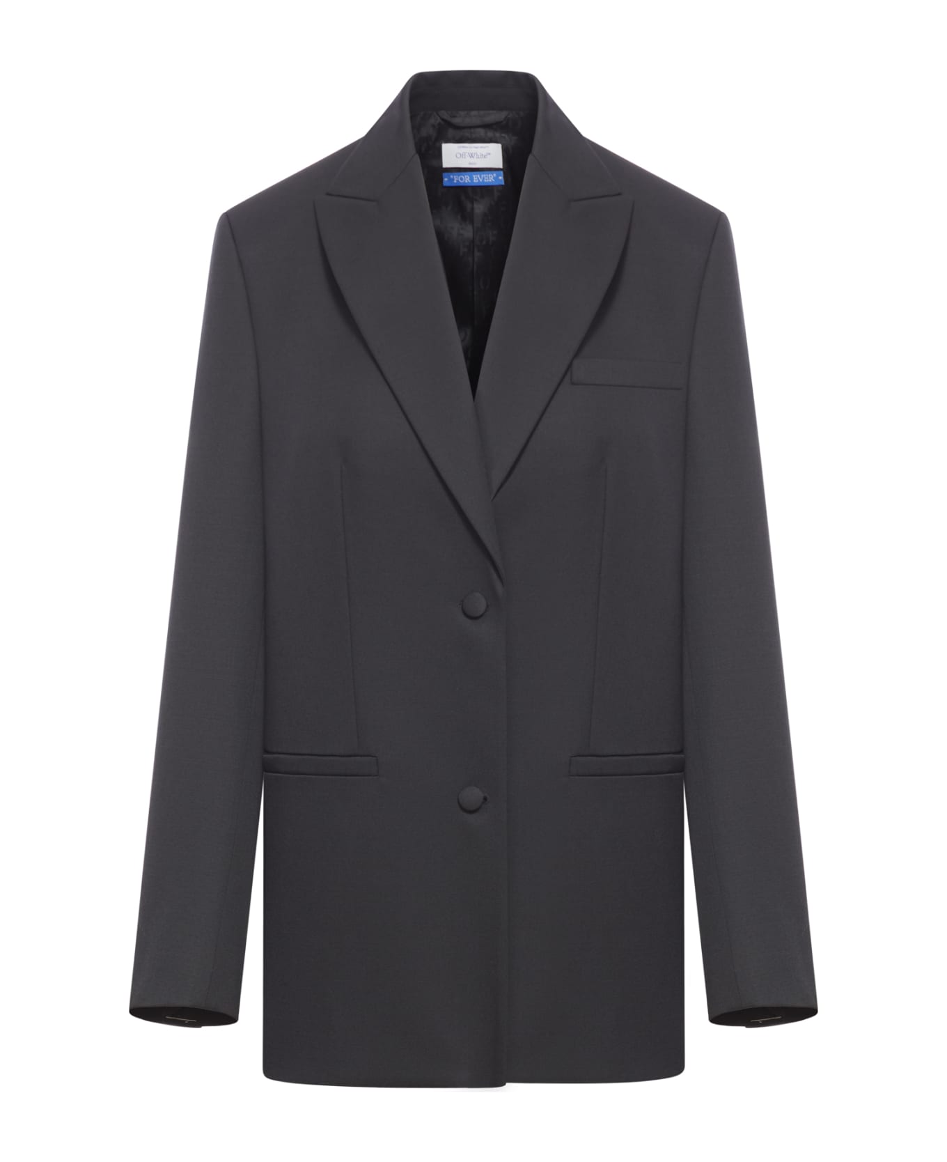 Off-White Wool Blazer - Black