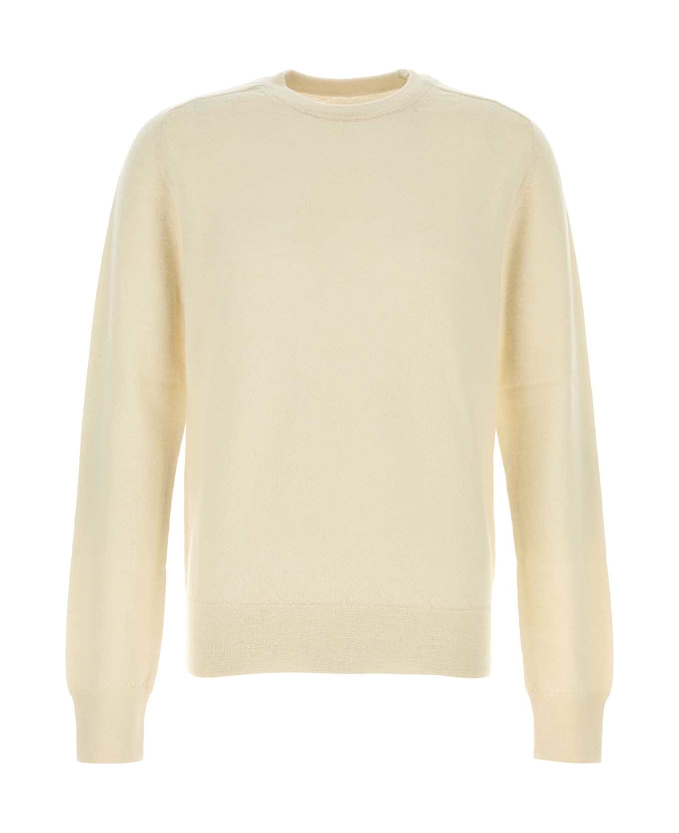 Maison Margiela Ivory Wool Sweater - OFFWHITE