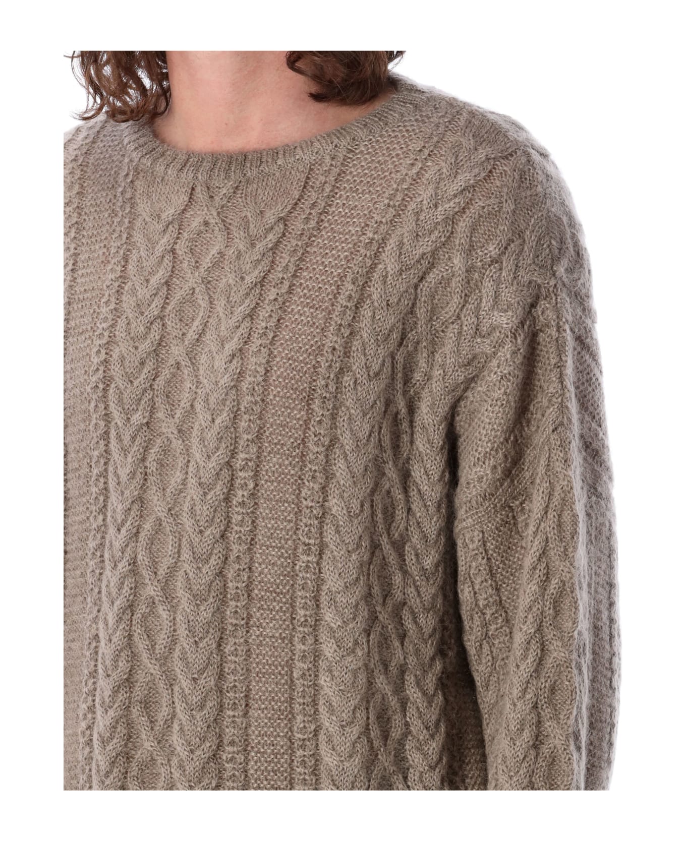 Undercover Jun Takahashi Cable Knit Sweater - GREY BEIGE ニットウェア
