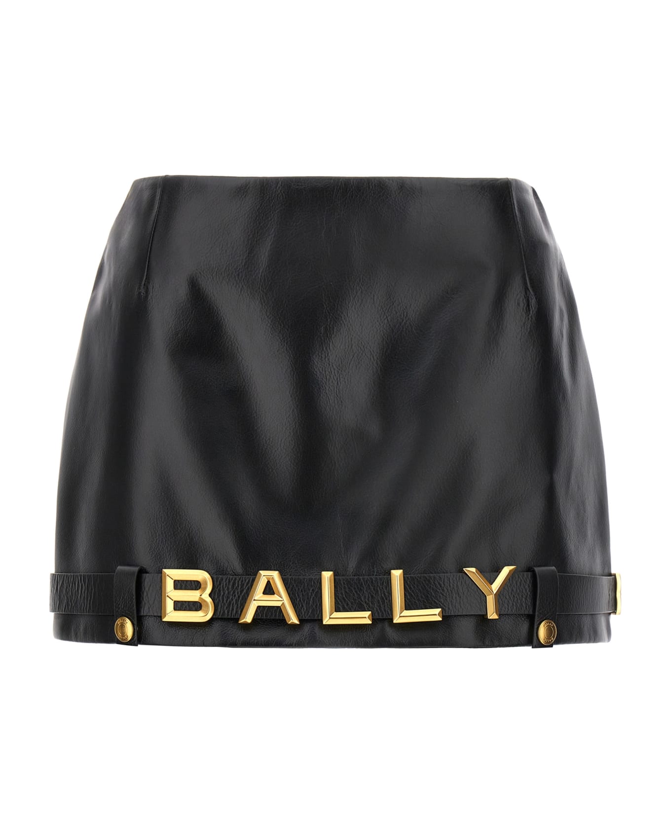 Bally Leather Mini Skirt - Black  