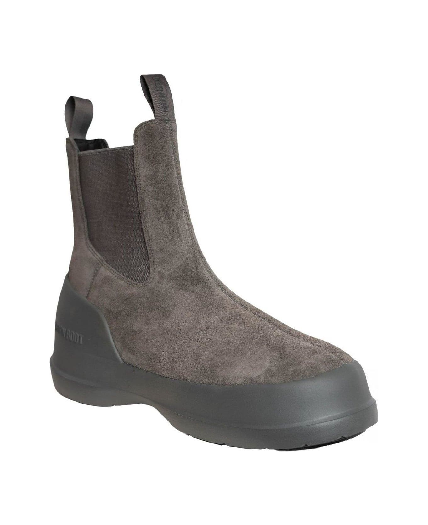 Moon Boot Luna Logo-printed Slip-on Boots - Anthracite