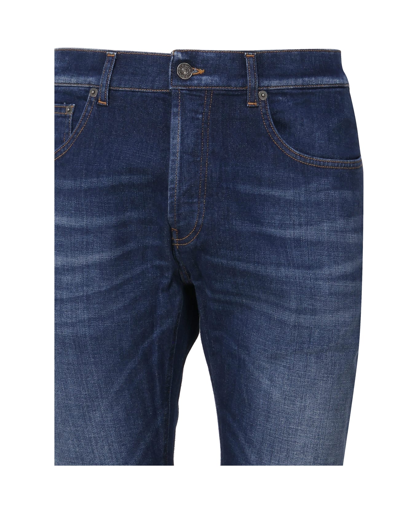 Dondup Cotton Jeans Five Pockets In Cotton Denim - Dark blue