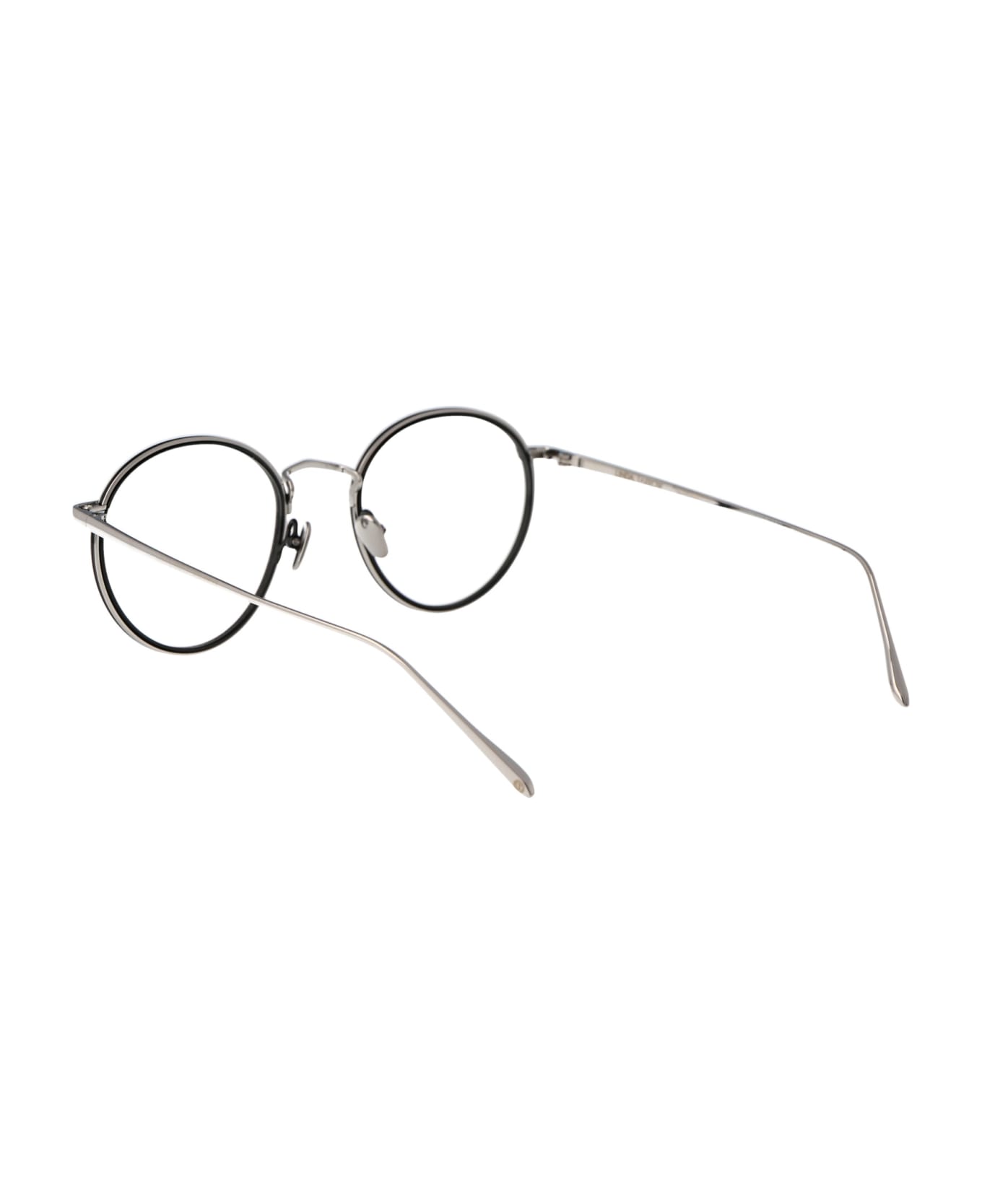 Linda Farrow Comer Glasses - WHITEGOLD/BLACK/OPTICAL