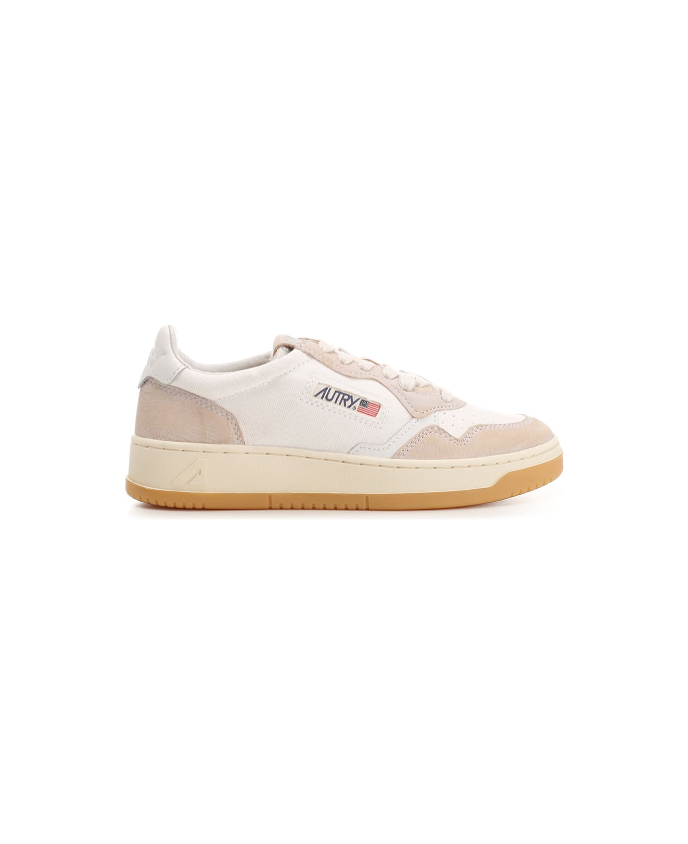 Autry Medalist Sneakers In Leather And Canvas - White スニーカー