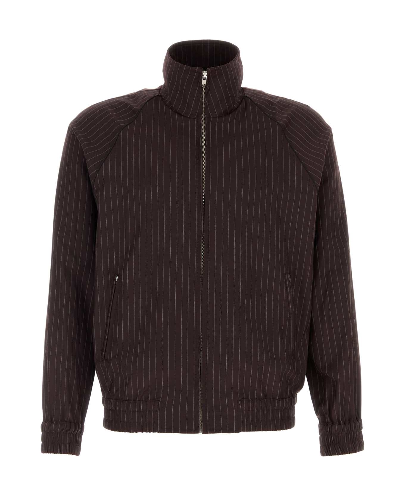 Gimaguas Embroidered Stretch Polyester Blend Brian Jacket - BROWN