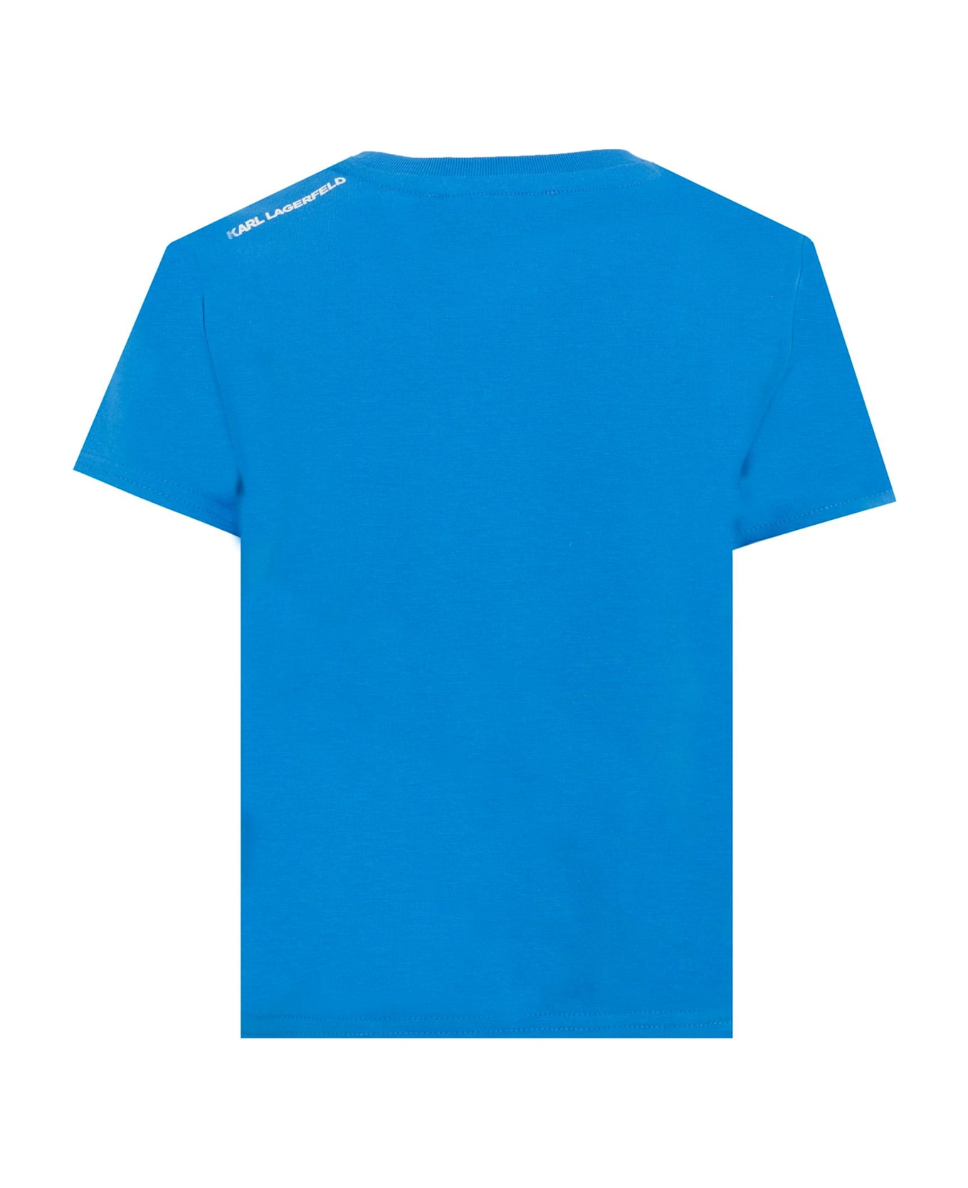 Karl Lagerfeld Kids Blue T-shirt For Boy With Karl Lagerfeld - Blue
