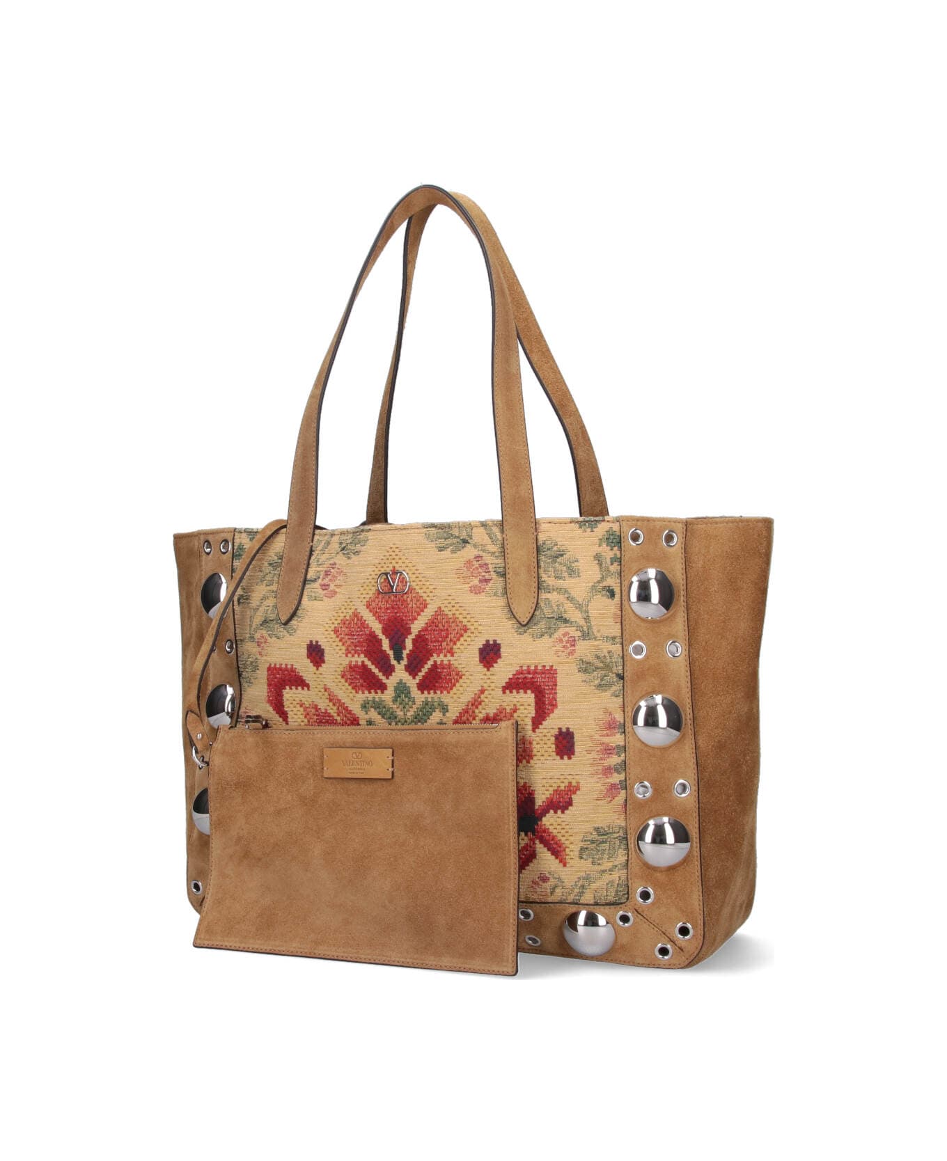Valentino Garavani Medium Tote Bag "nellcôte" - Brown
