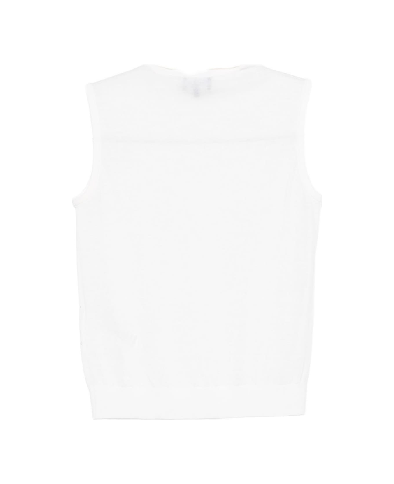 Emporio Armani Wool Turtle-neck Top - White