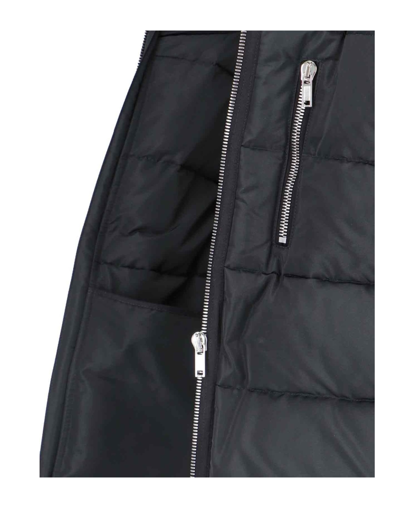 Rick Owens Cropped Hooded Down Jacket - Black
