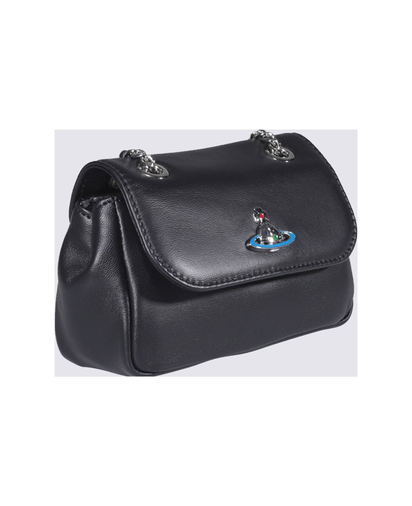 Vivienne Westwood Black Leather Crossbody Bag - Black
