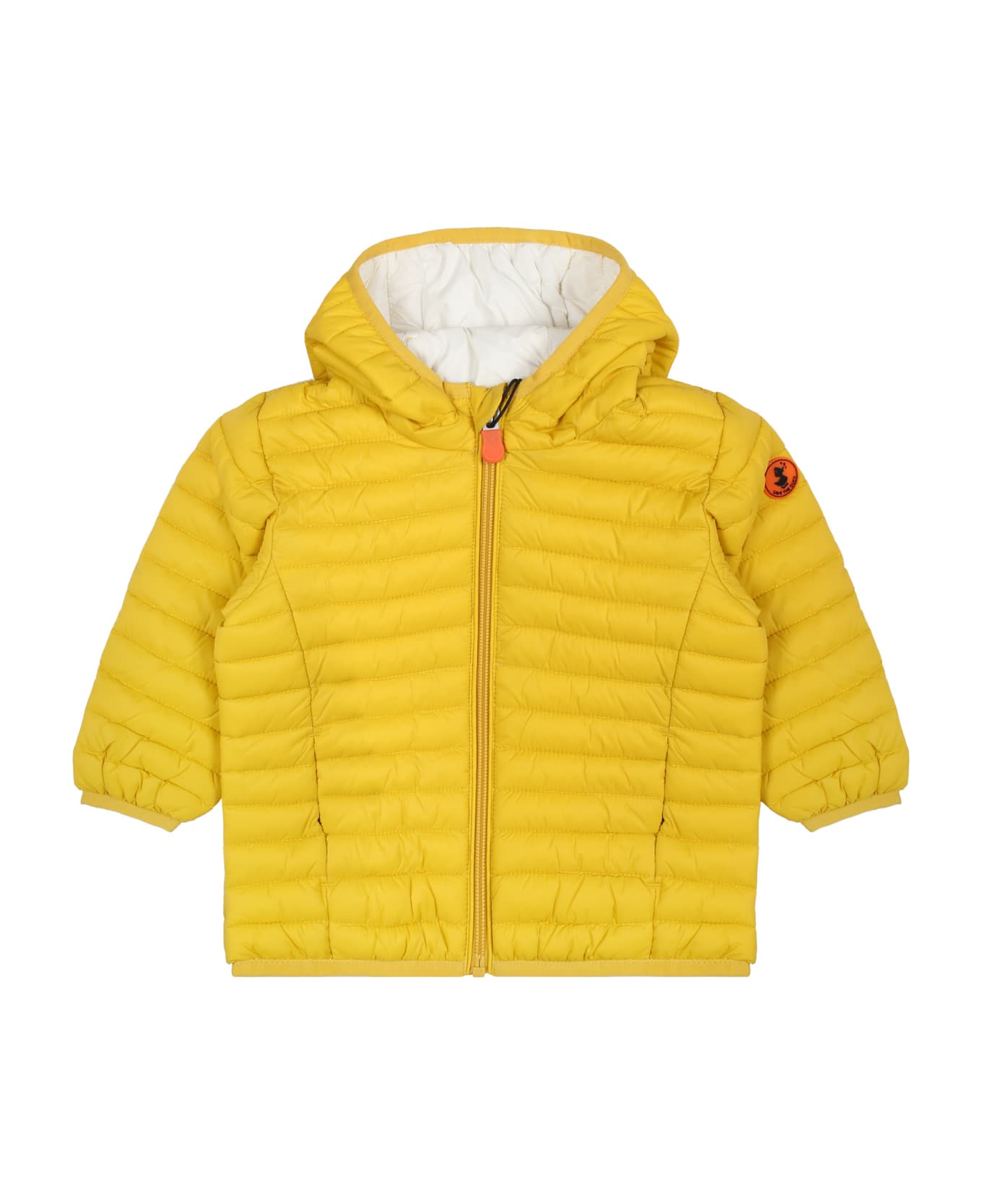 Save the Duck Yellow Downn-jacket Nene For Baby Boy With Logo - Yellow コート＆ジャケット
