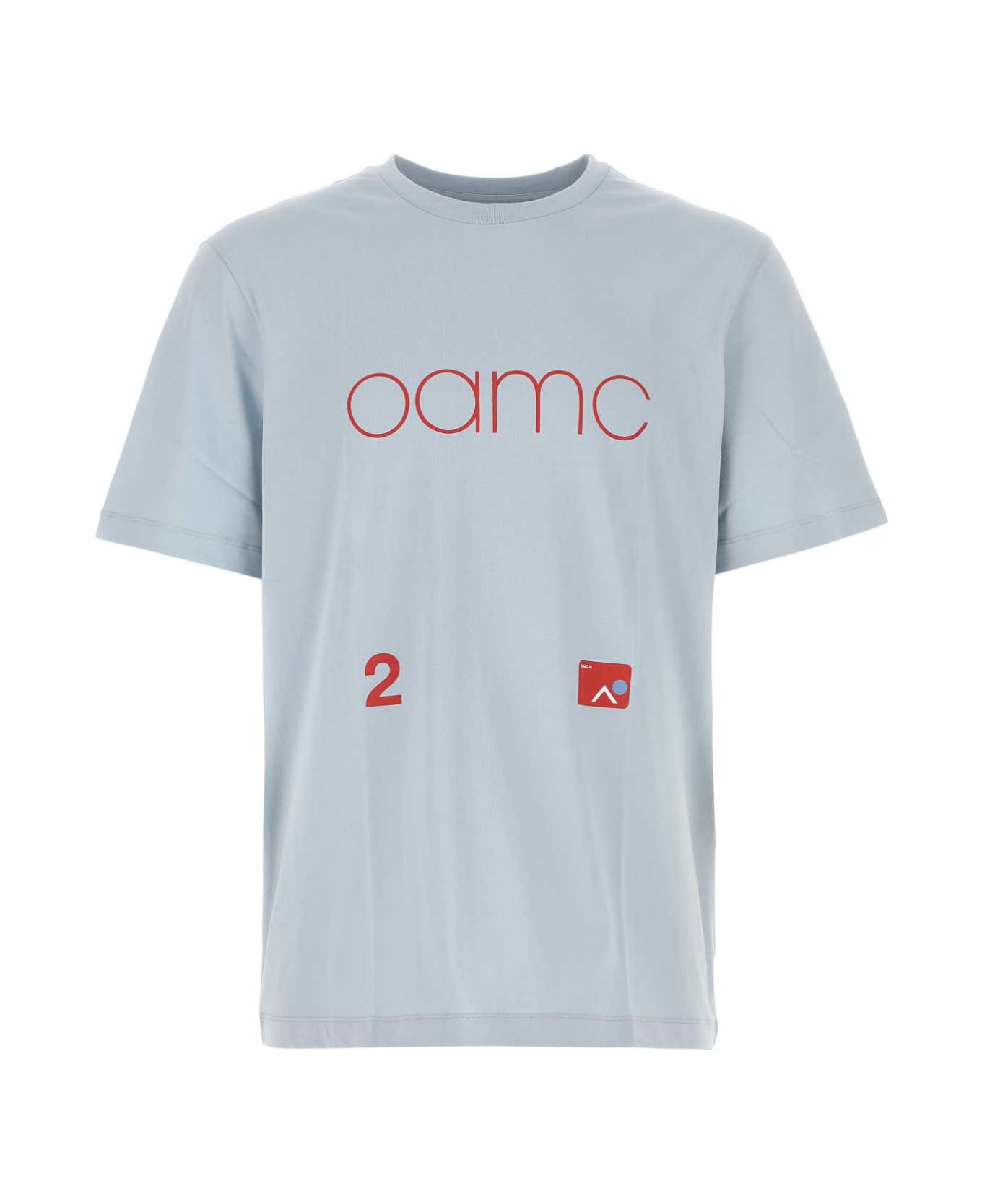 OAMC Light-blue Cotton Oversize T-shirt - Multicolor