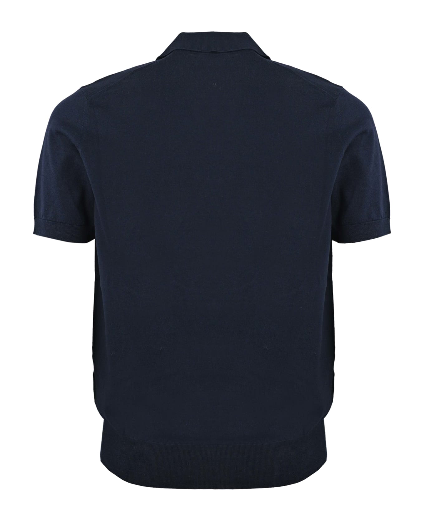 Brunello Cucinelli Linen Blend Polo Shirt - Navy ポロシャツ