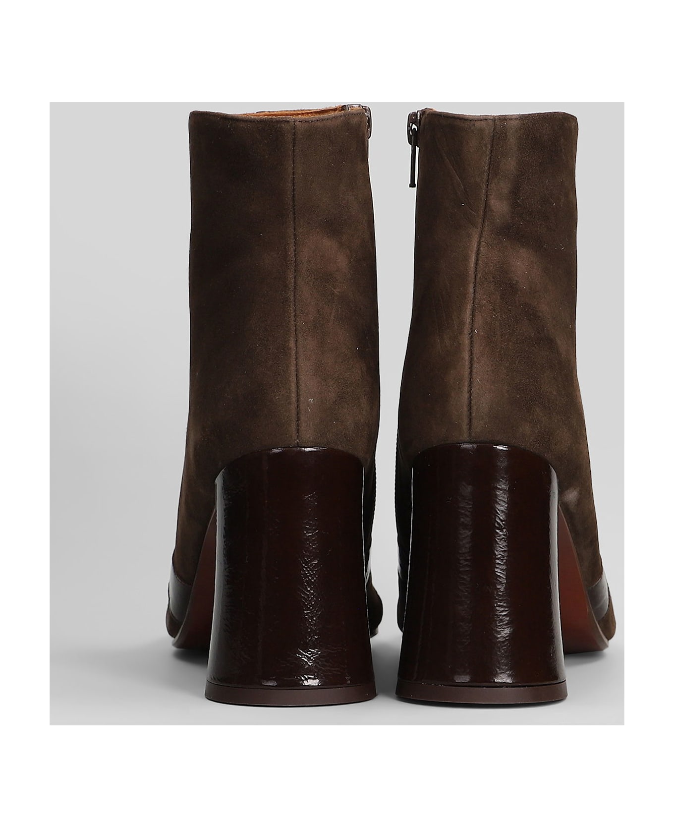 Chie Mihara Ludrik High Heels Ankle Boots In Brown Leather - brown