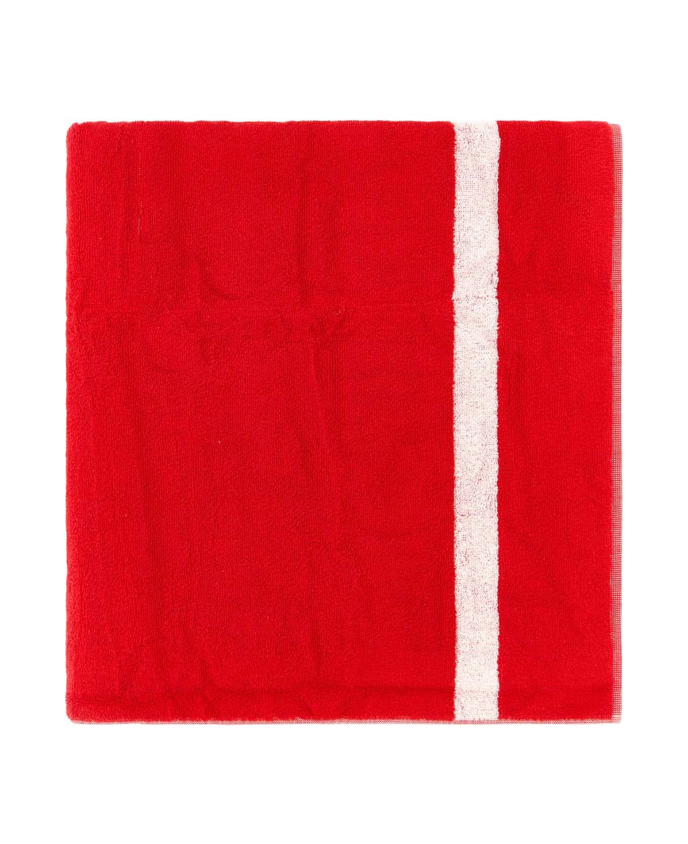 Kenzo Red Terry Fabric Beach Towel - MEDIUMRED