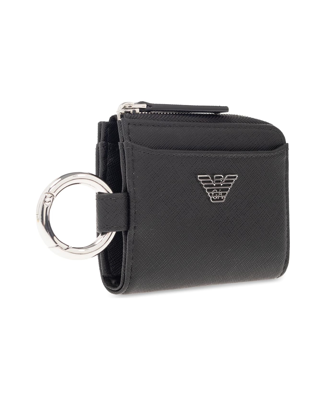 Emporio Armani Wallet With Keyring - Black