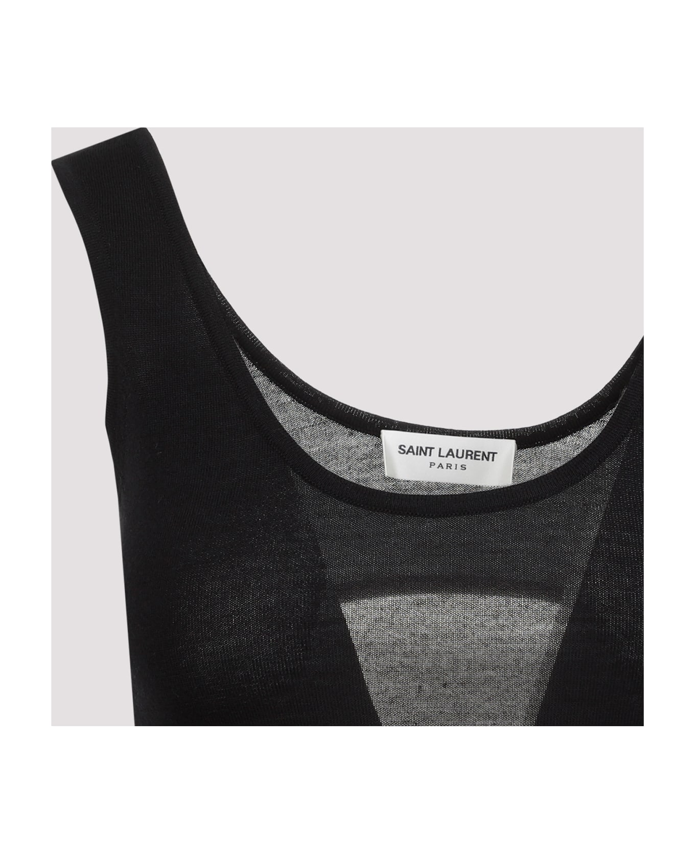 Saint Laurent Wool Tank Dress - Noir