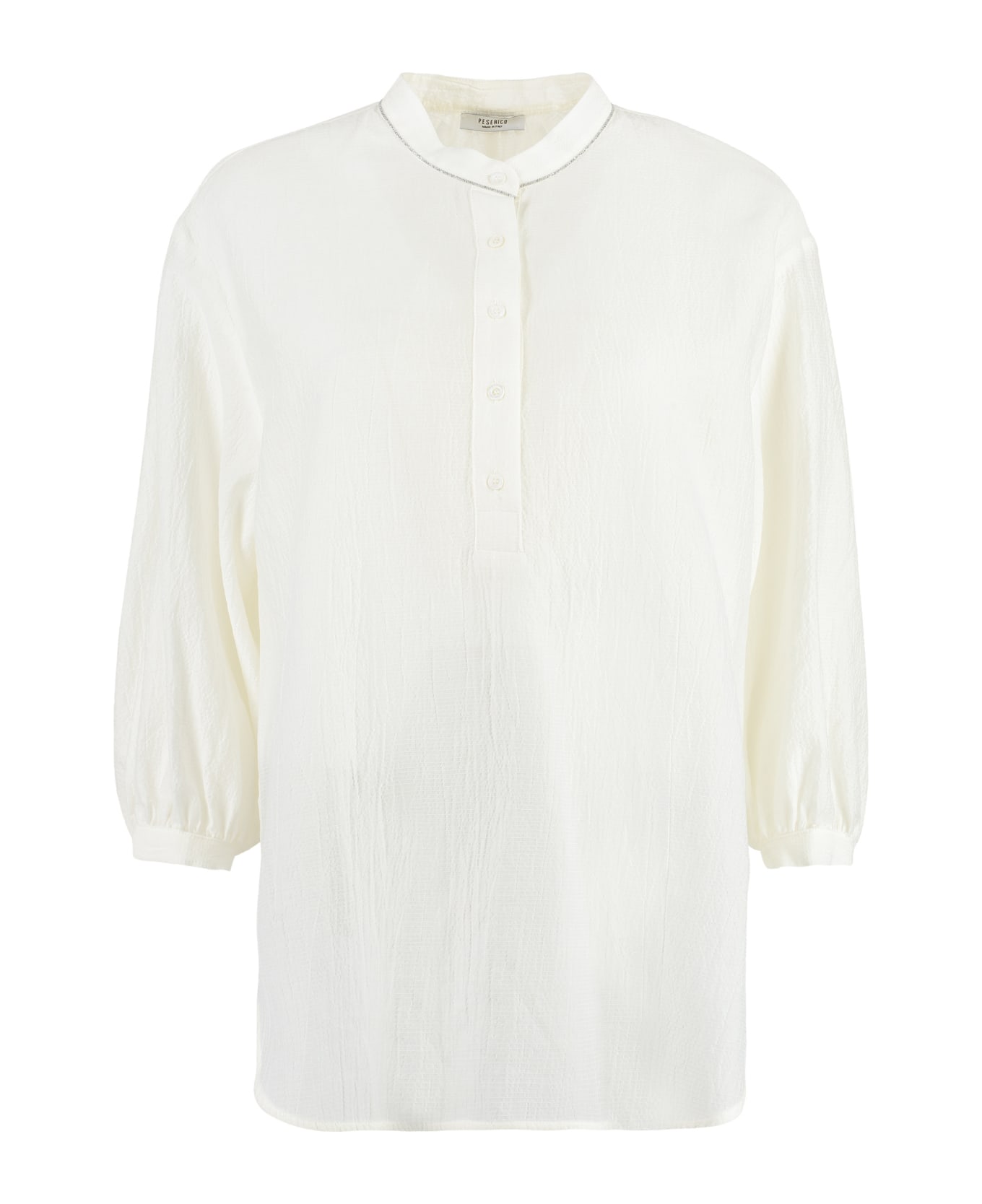 Peserico Silk-cotton Blend Shirt - White ブラウス