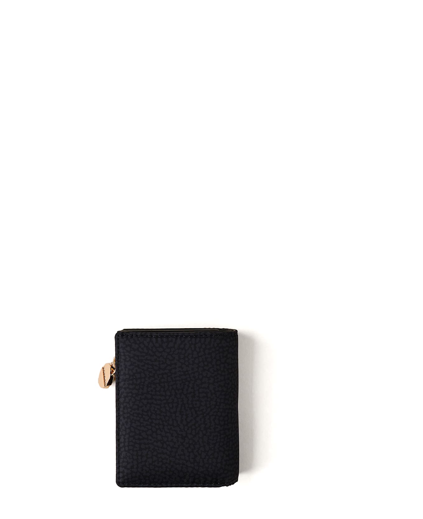 Borbonese Wallet In Recycled Fabric Op Print - DARK BLACK 財布