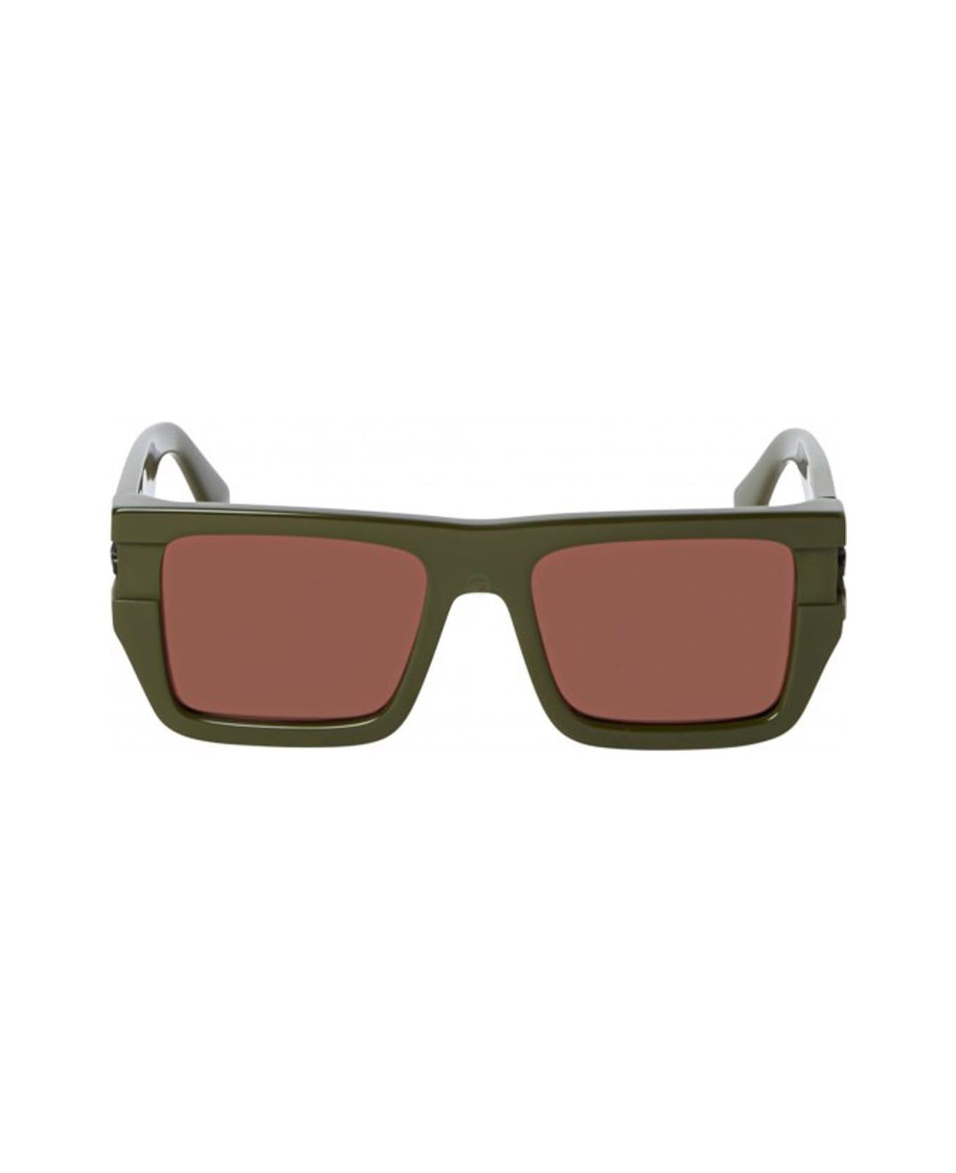 Off-White Off White Oeri149 Chester 5664 Military Green Brown Sunglasses - Verde