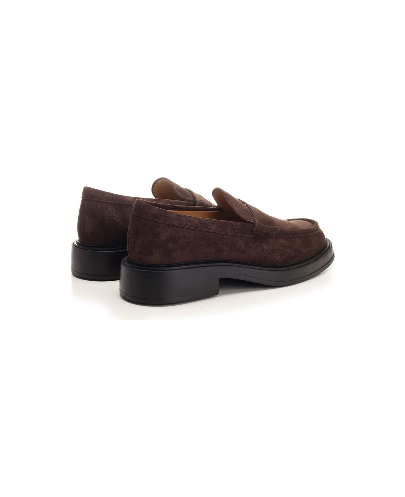 Tod's Brown Suede Moccasin - MARRONE