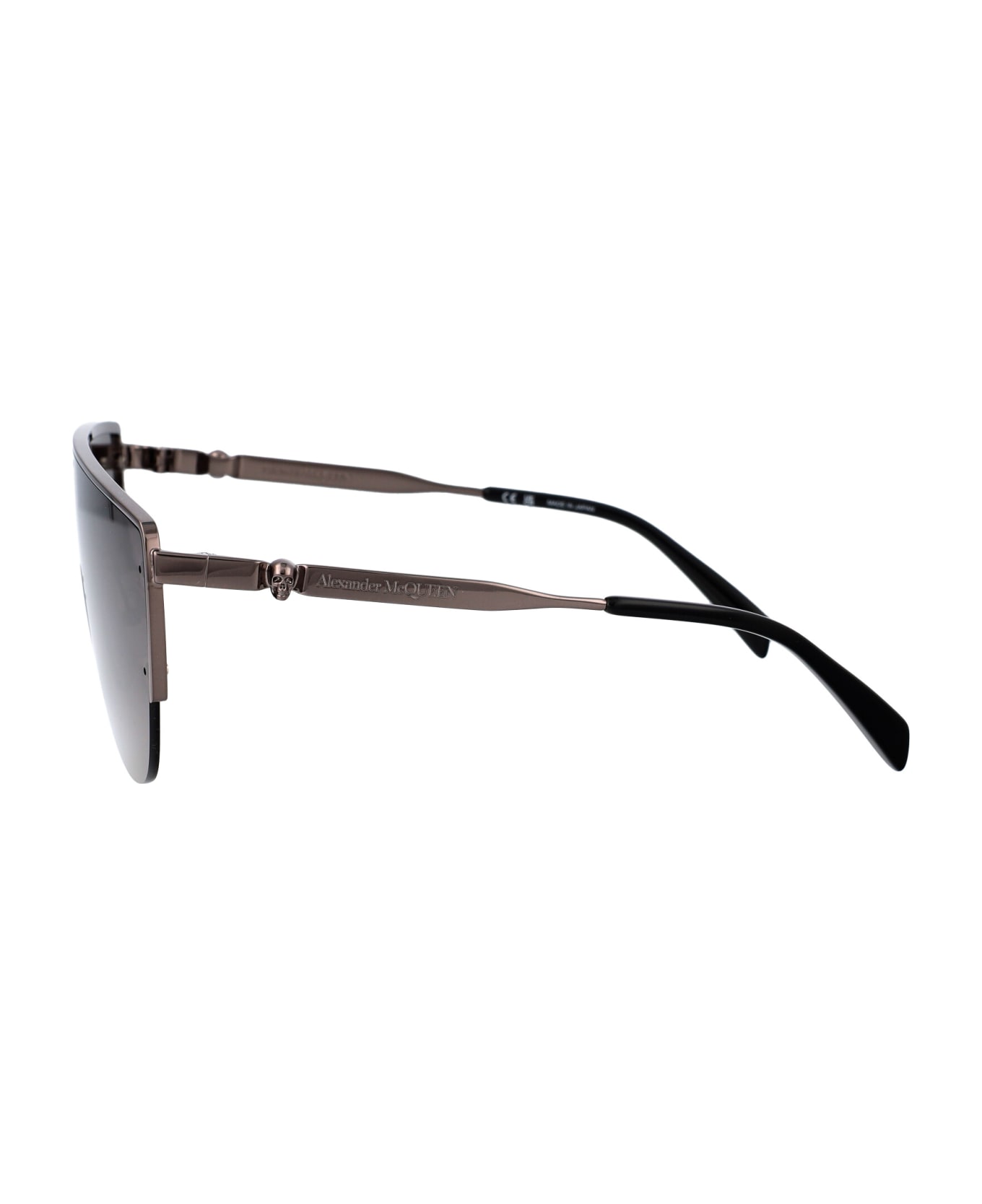 Alexander McQueen Eyewear Am0457s Sunglasses - 001 RUTHENIUM RUTHENIUM GREY サングラス