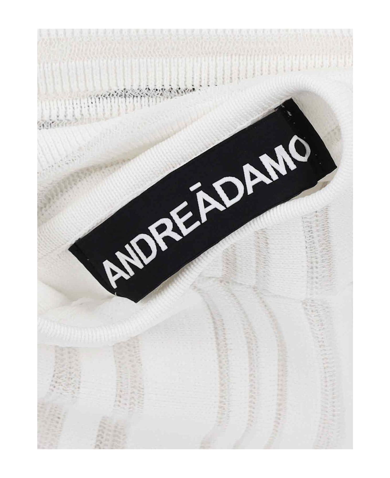 ANDREĀDAMO Knitted Midi Dress - White