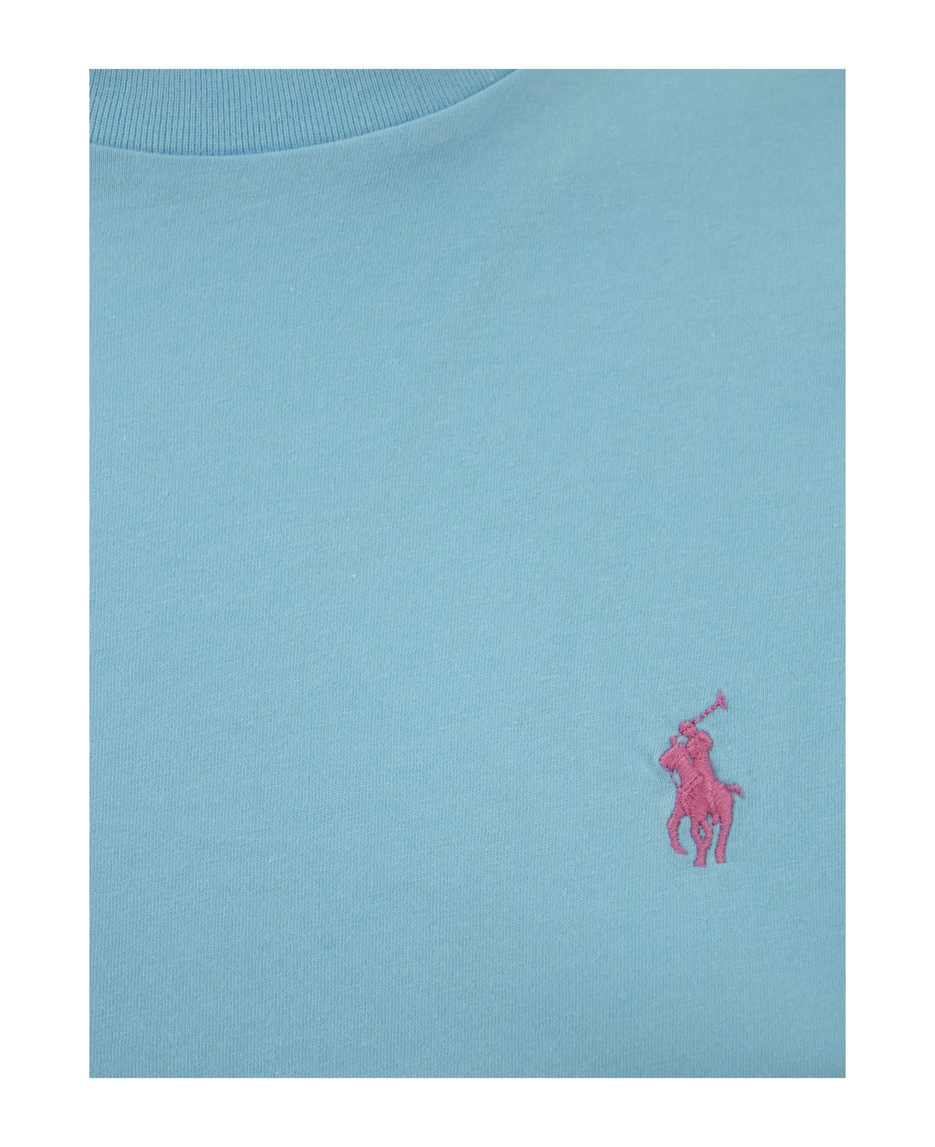Polo Ralph Lauren Crewneck Cotton T-shirt - Light Blue
