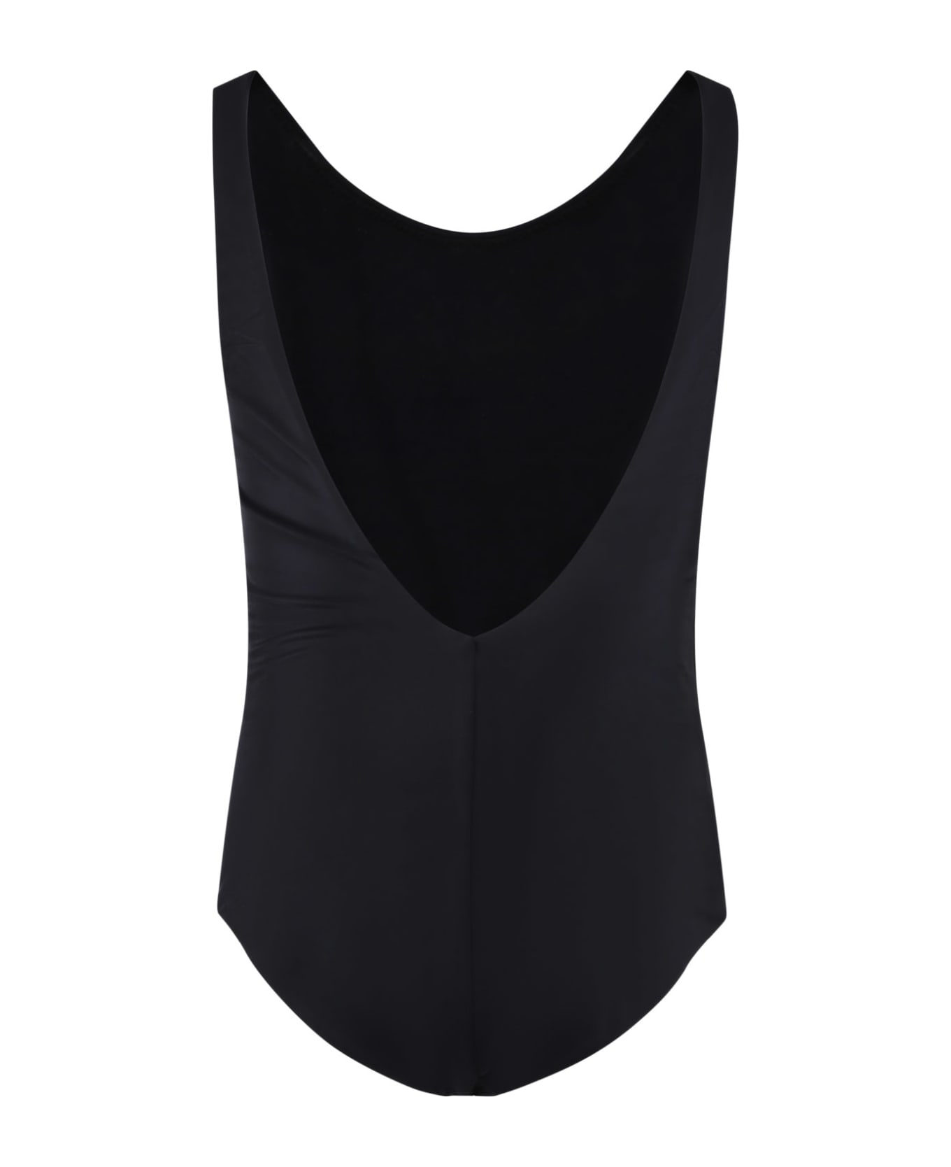 MM6 Maison Margiela Black Swimsuit For Girl With Logo