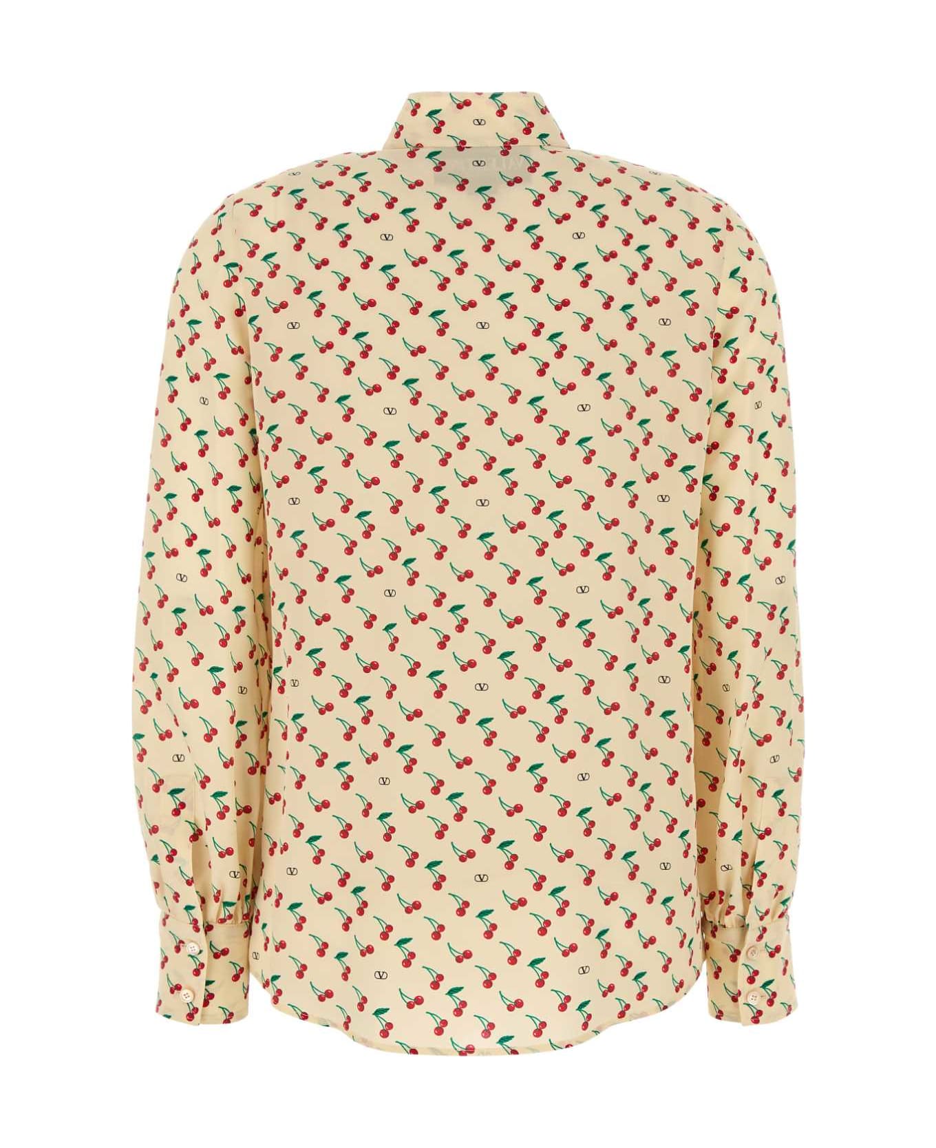 Valentino Garavani Printed Crepe Shirt - BETULLACHERRY