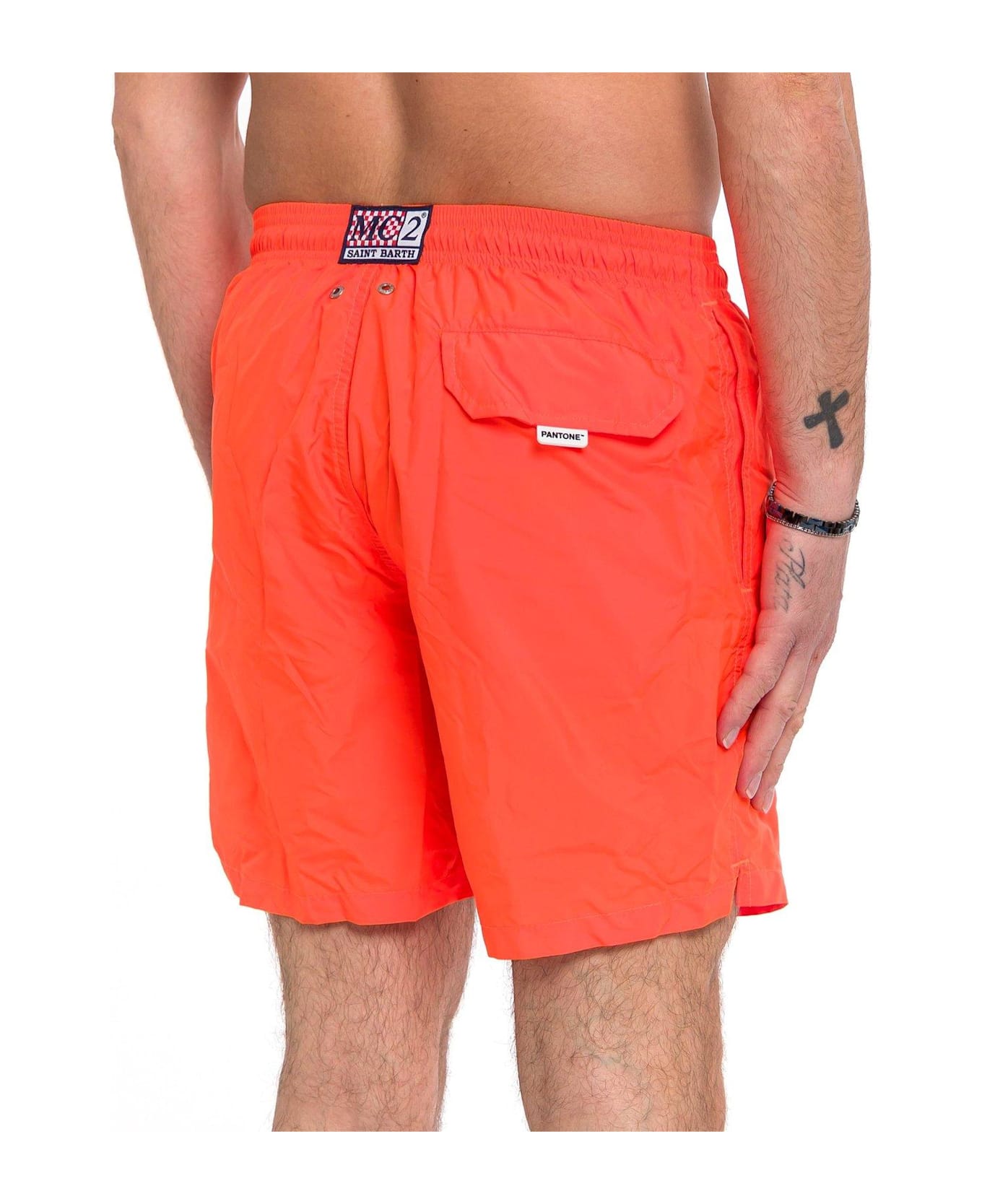 MC2 Saint Barth Logo Patch Drawstring Swim Shorts MC2 Saint Barth