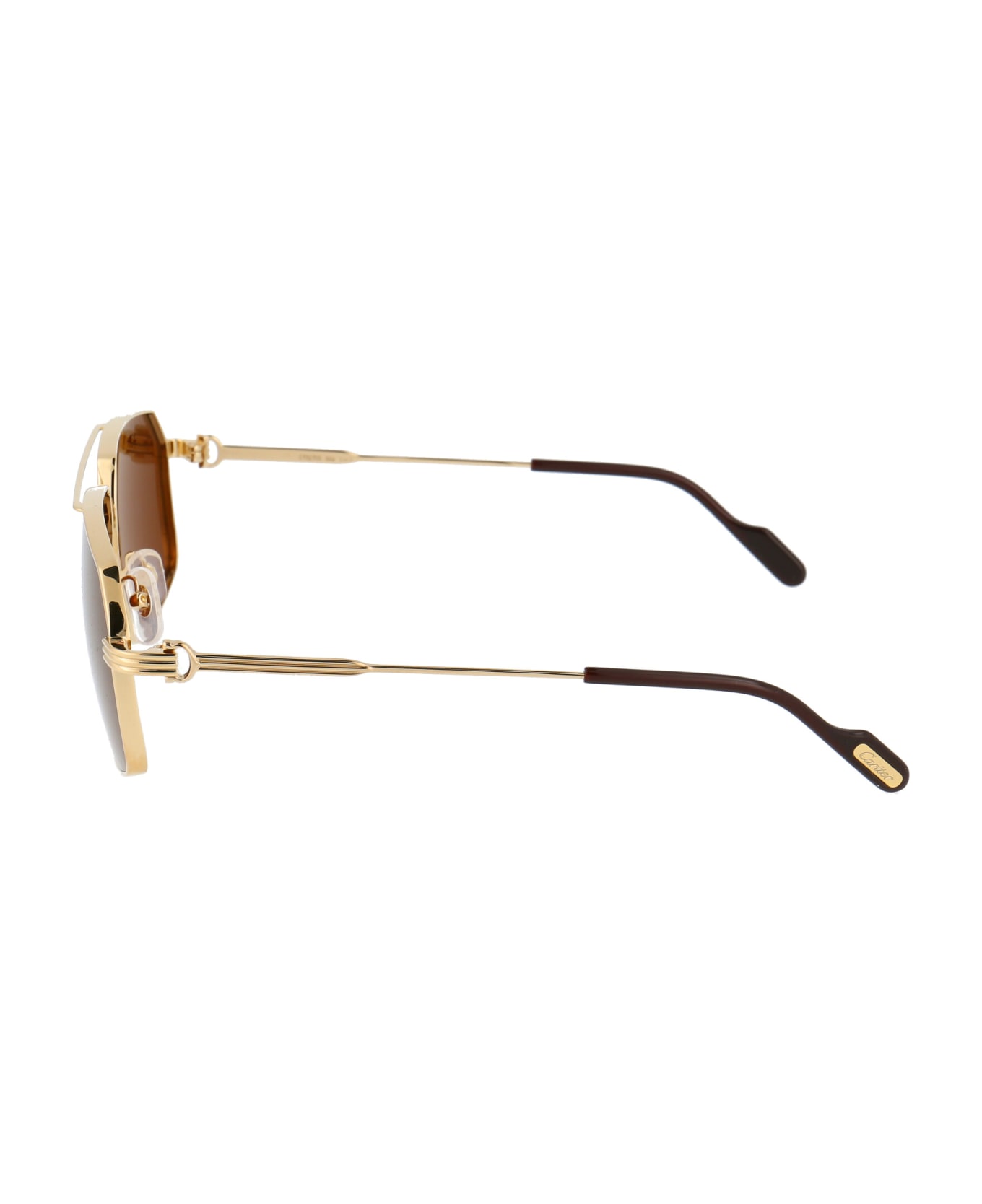 Cartier Eyewear Ct0270s Sunglasses - 002 GOLD GOLD BROWN