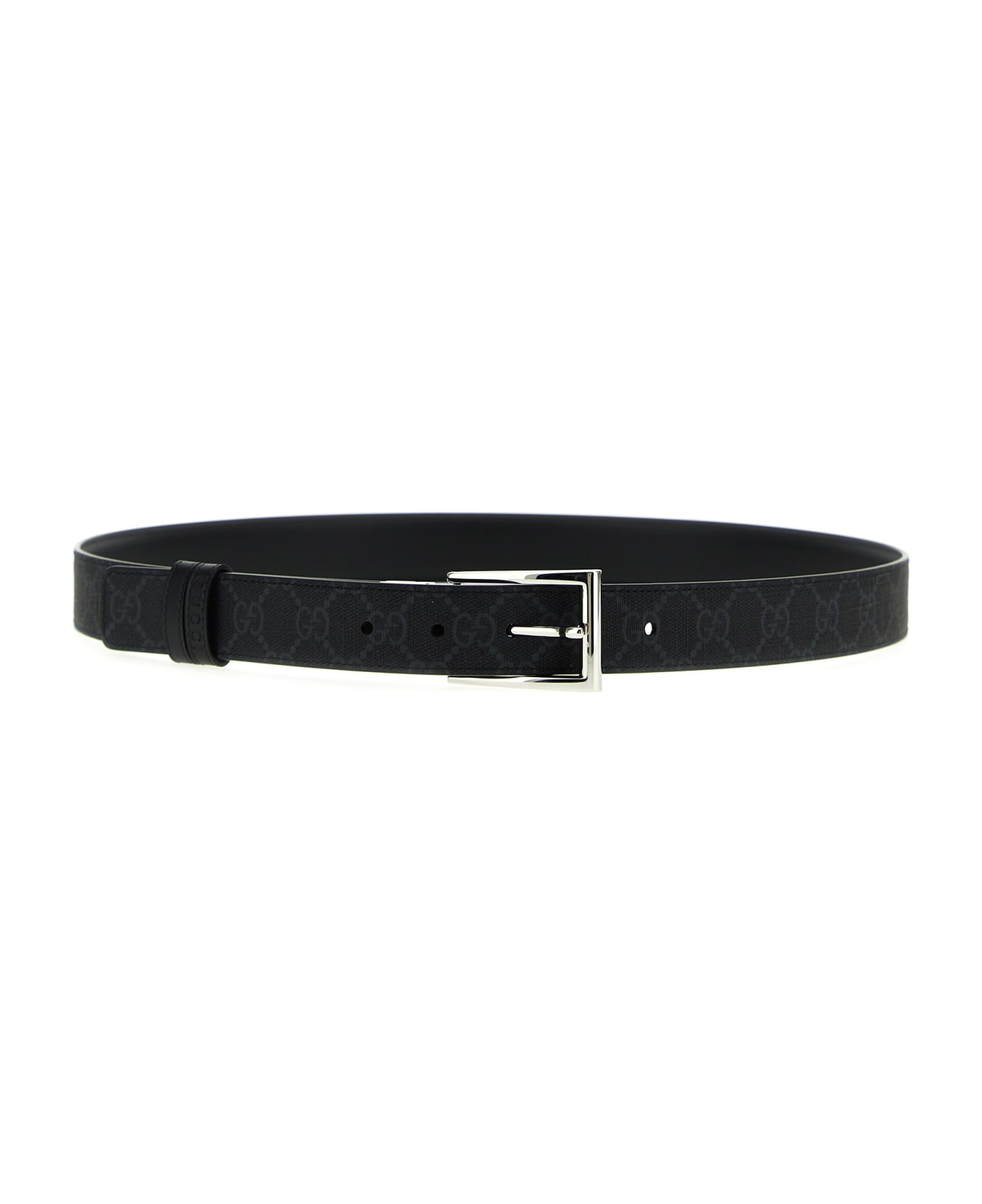Gucci Rectangular Buckle Reversible Belt - Black