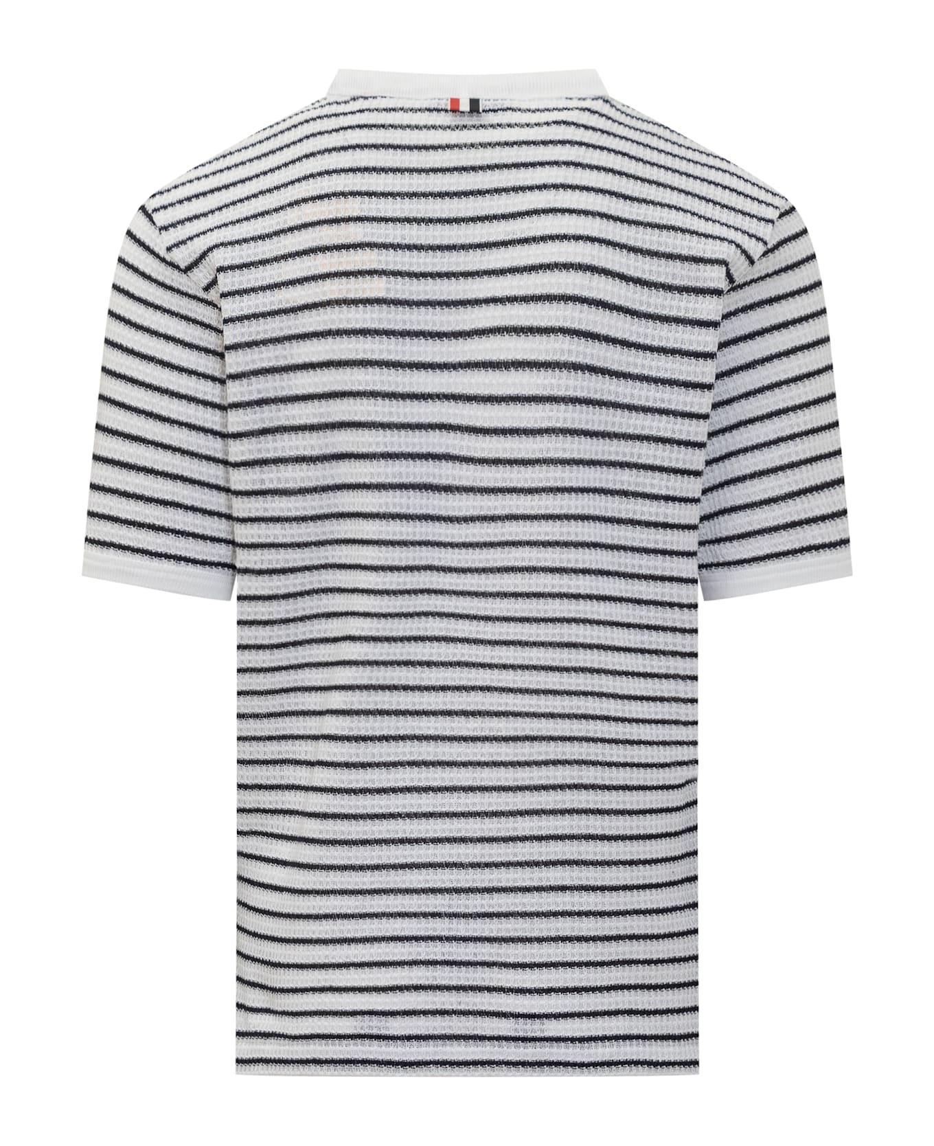 Thom Browne Embroidered Cotton T-shirt - NAVY