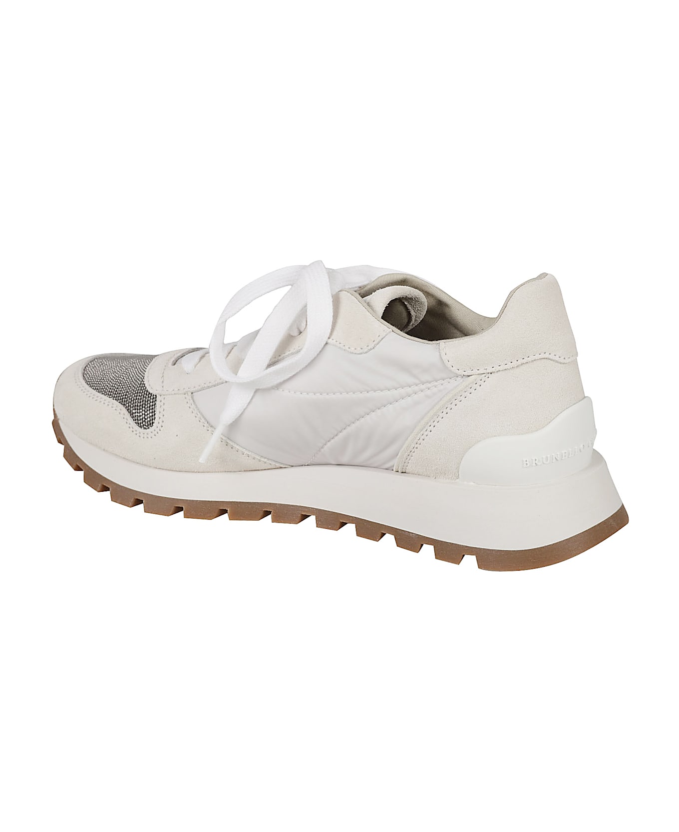 Brunello Cucinelli Logo Embossed Sneakers - White