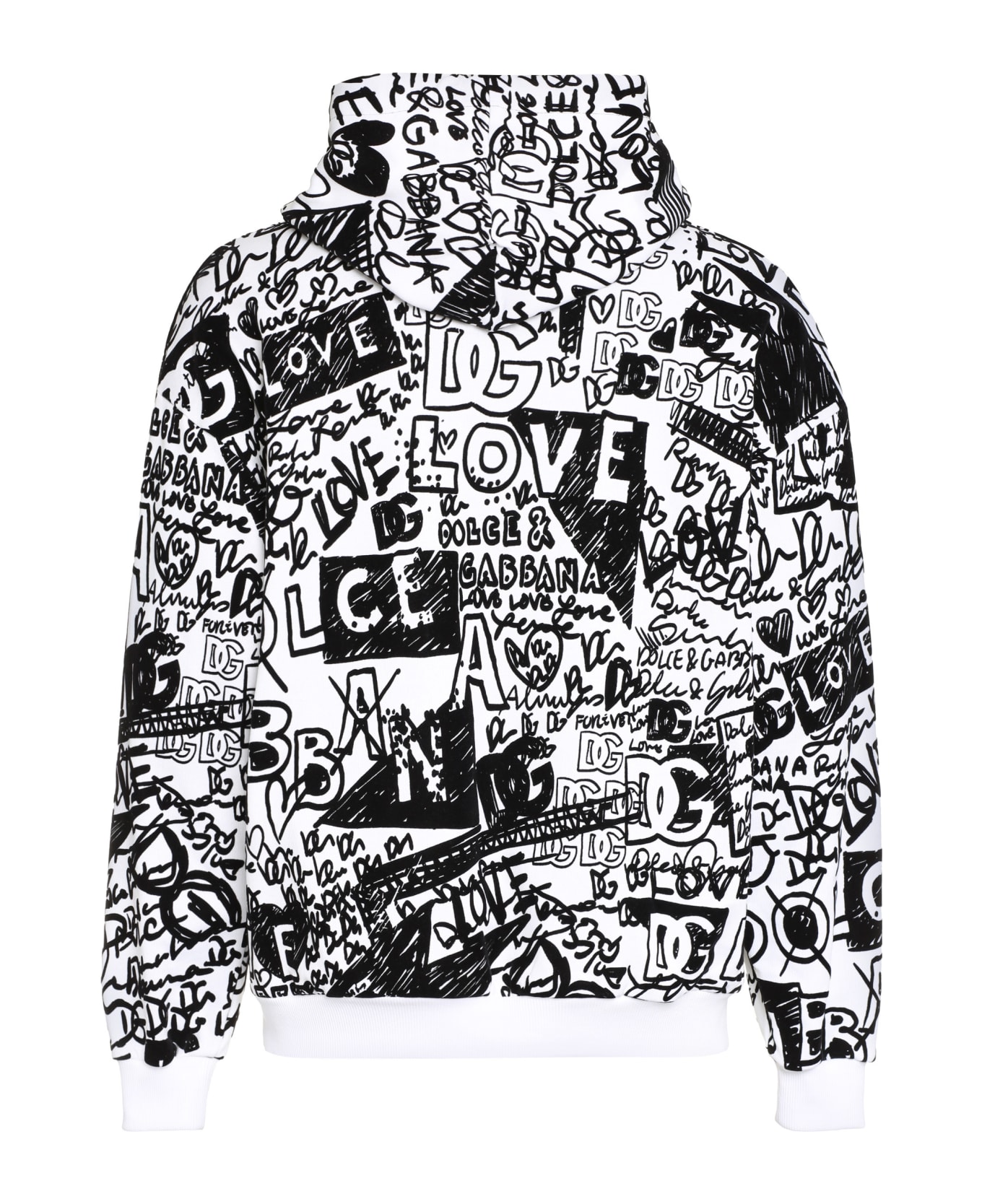 Dolce 
Gabbana Printed Cotton Hoodie - Multicolor
