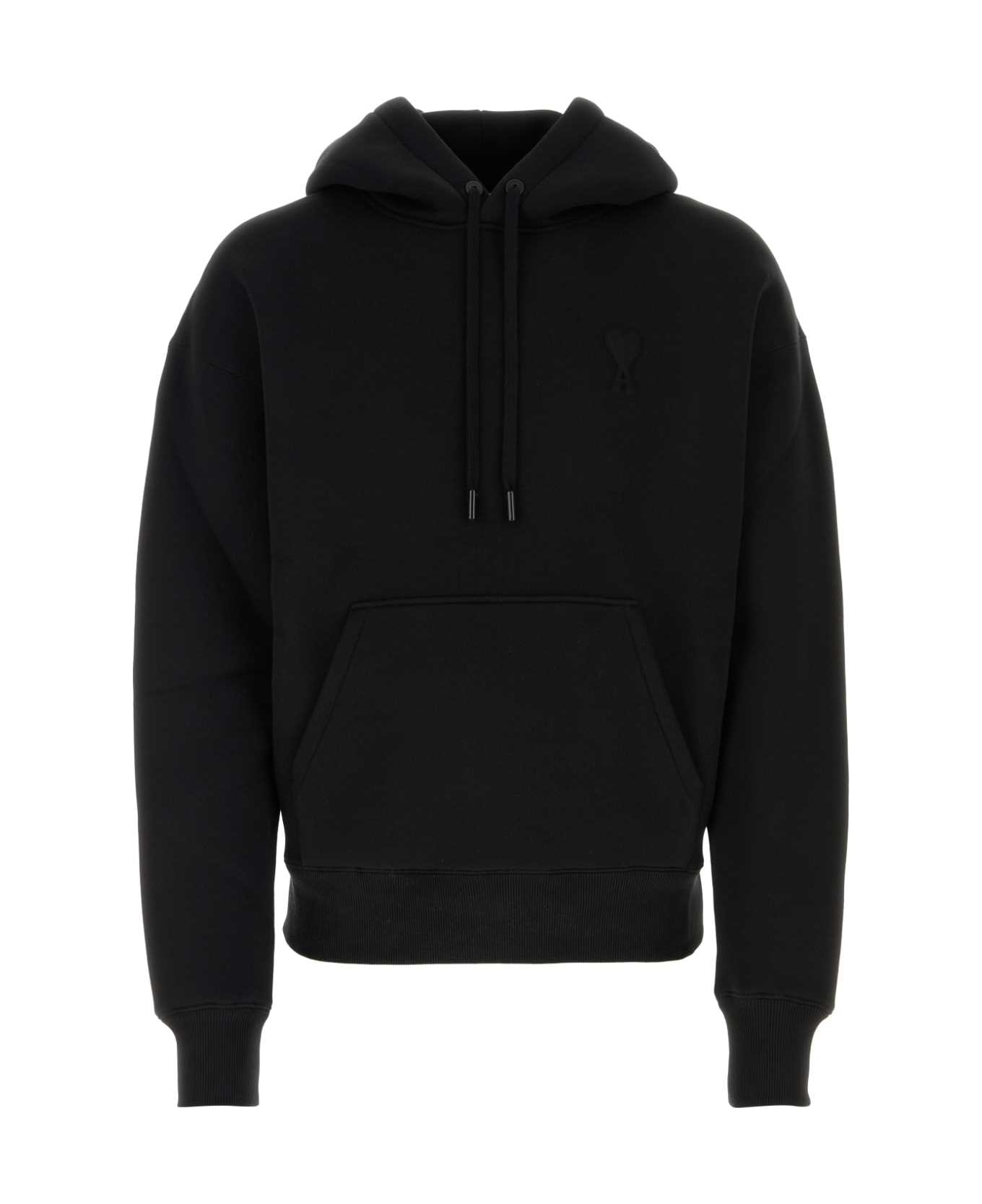 Ami Alexandre Mattiussi Black Cotton Blend Sweatshirt - BLACK