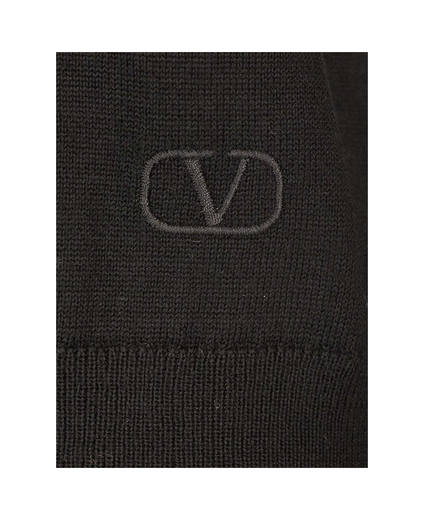 Valentino Vlogo High Neck Sweater - Black