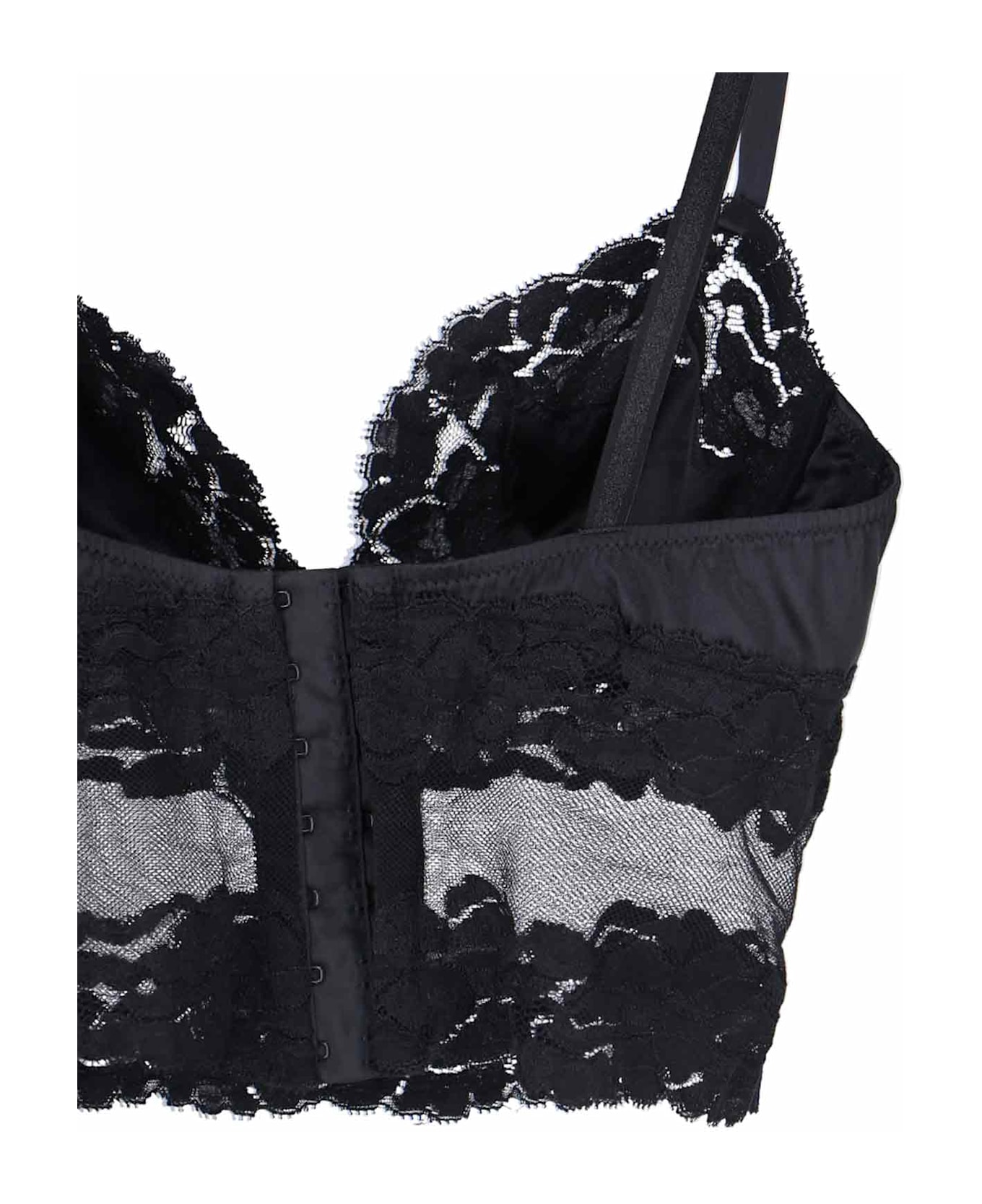 Dolce 
Gabbana Lace And Satin Top - Black  