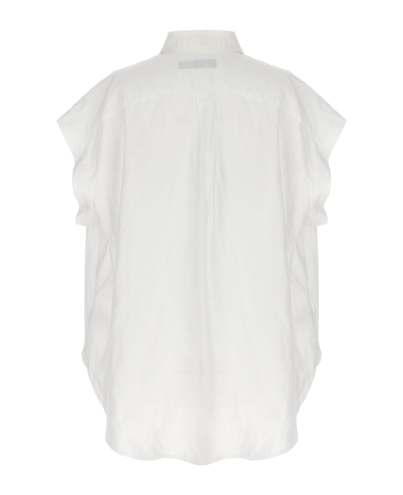 Polo Ralph Lauren Logo Embroidery Blouse - White