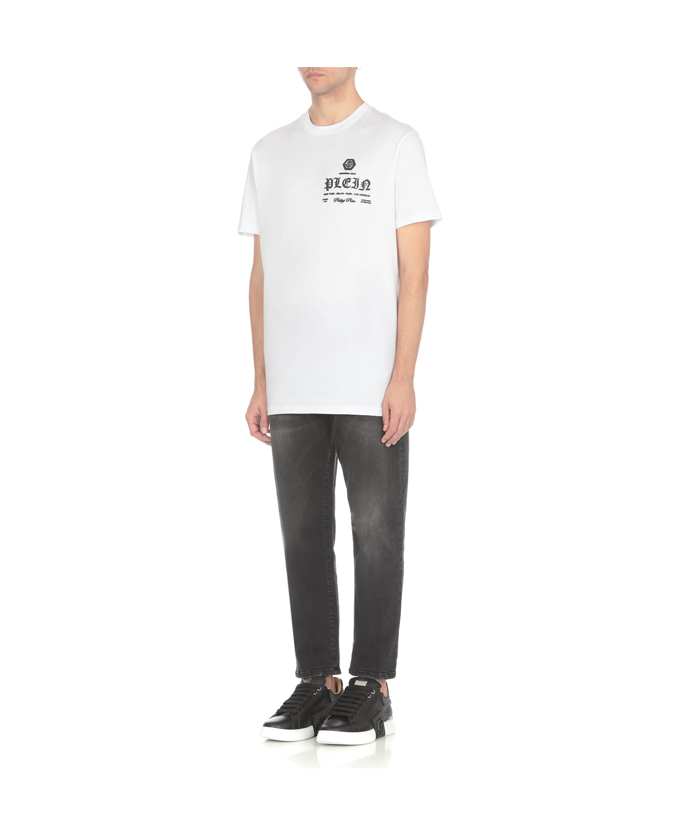 Philipp Plein Round Neck Ss T-shirt - Bianco
