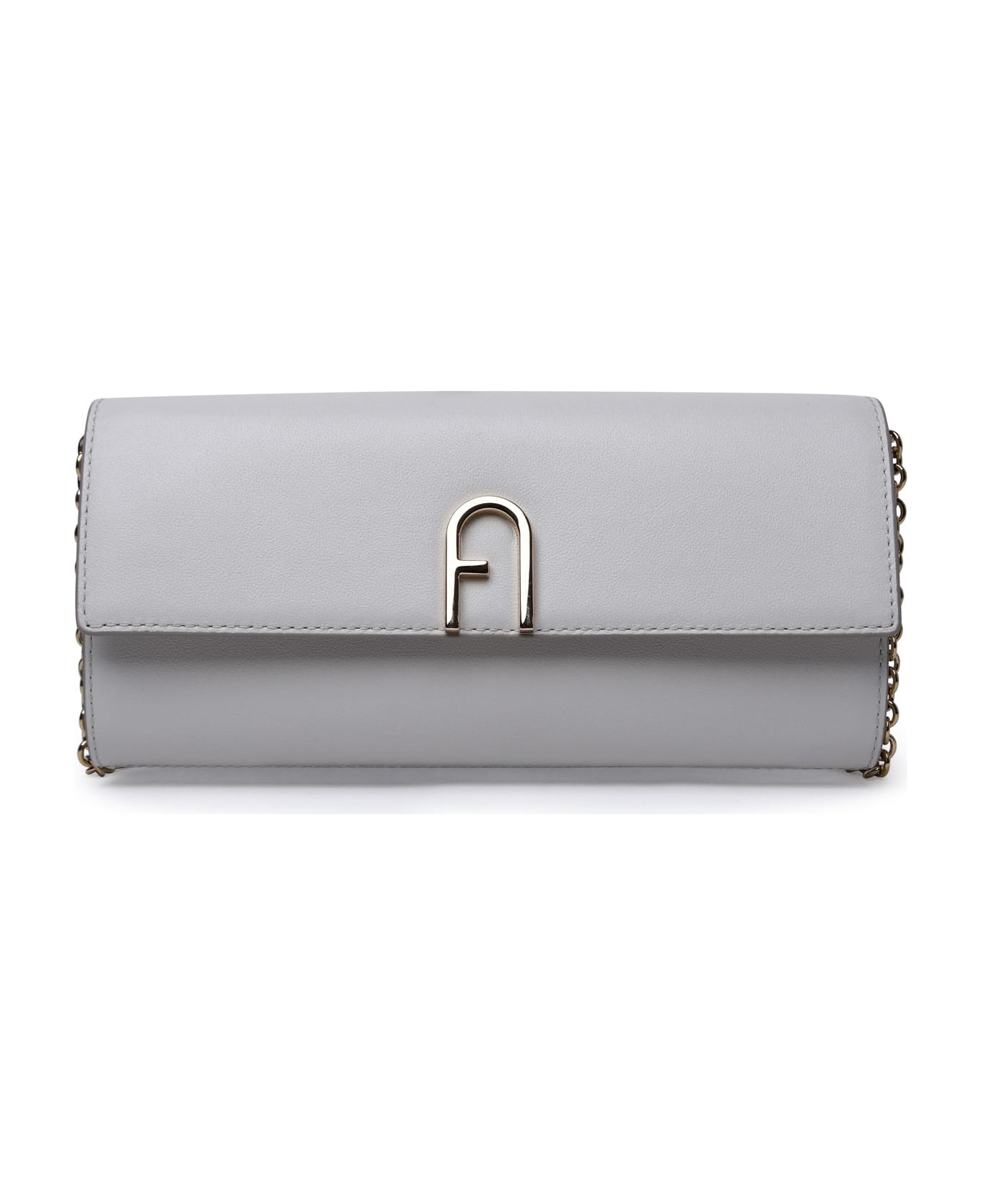 Furla 'flow' Mini White Leather Crossbody Bag - White クラッチバッグ