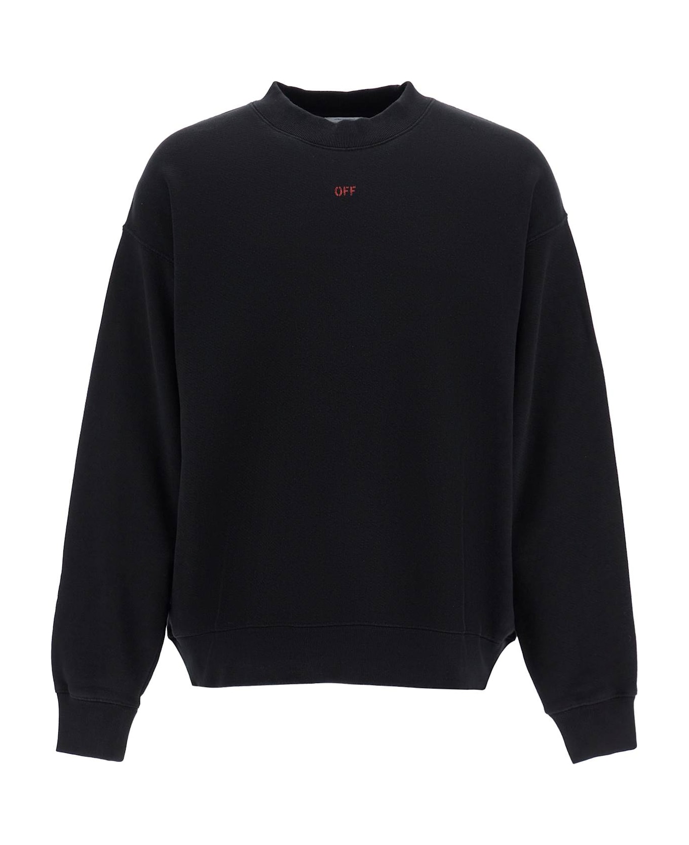 Off-White Oversized Crewneck - BLACK - RED (Black)