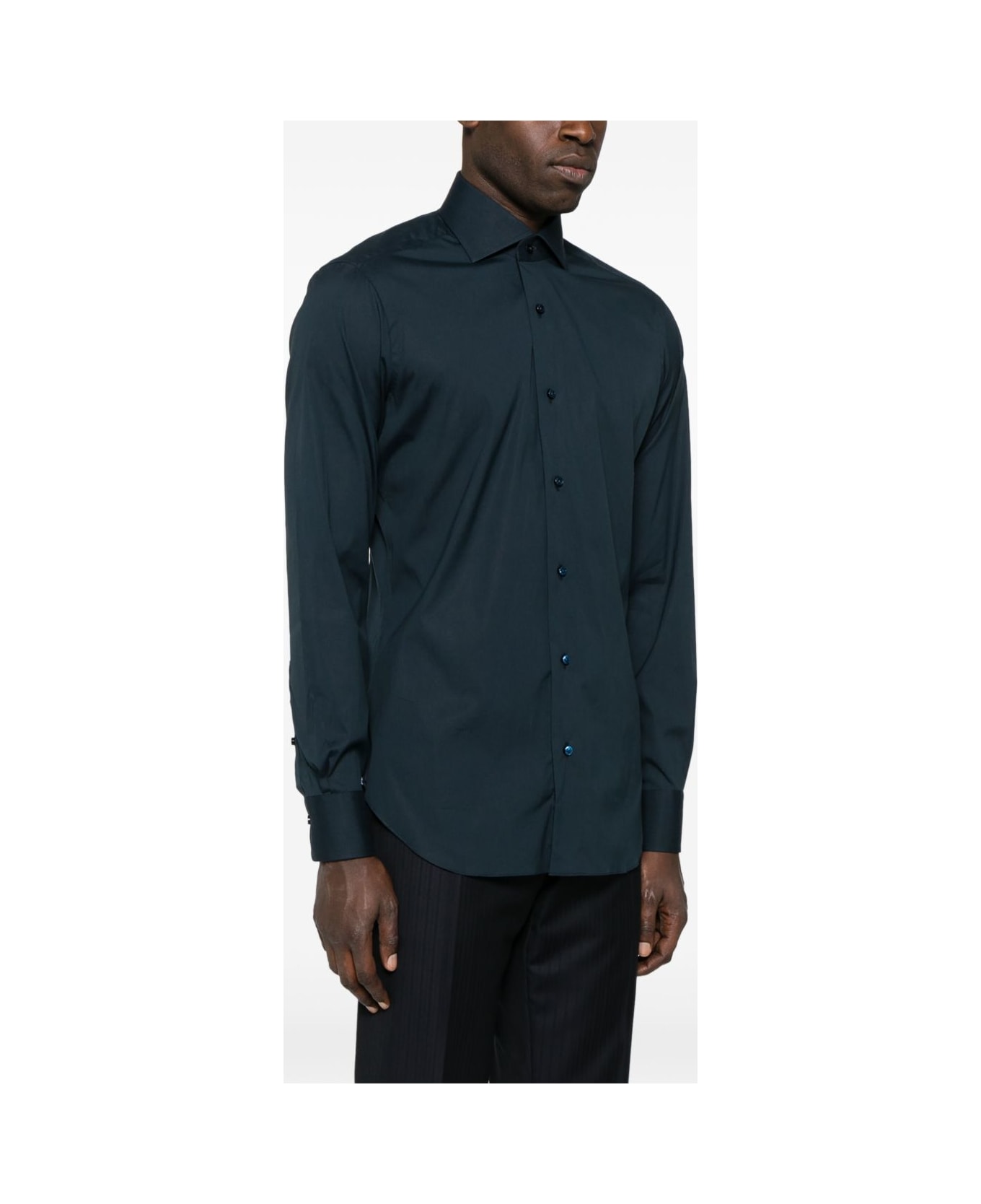 Barba Napoli Barba Poplin Shirt - Blue