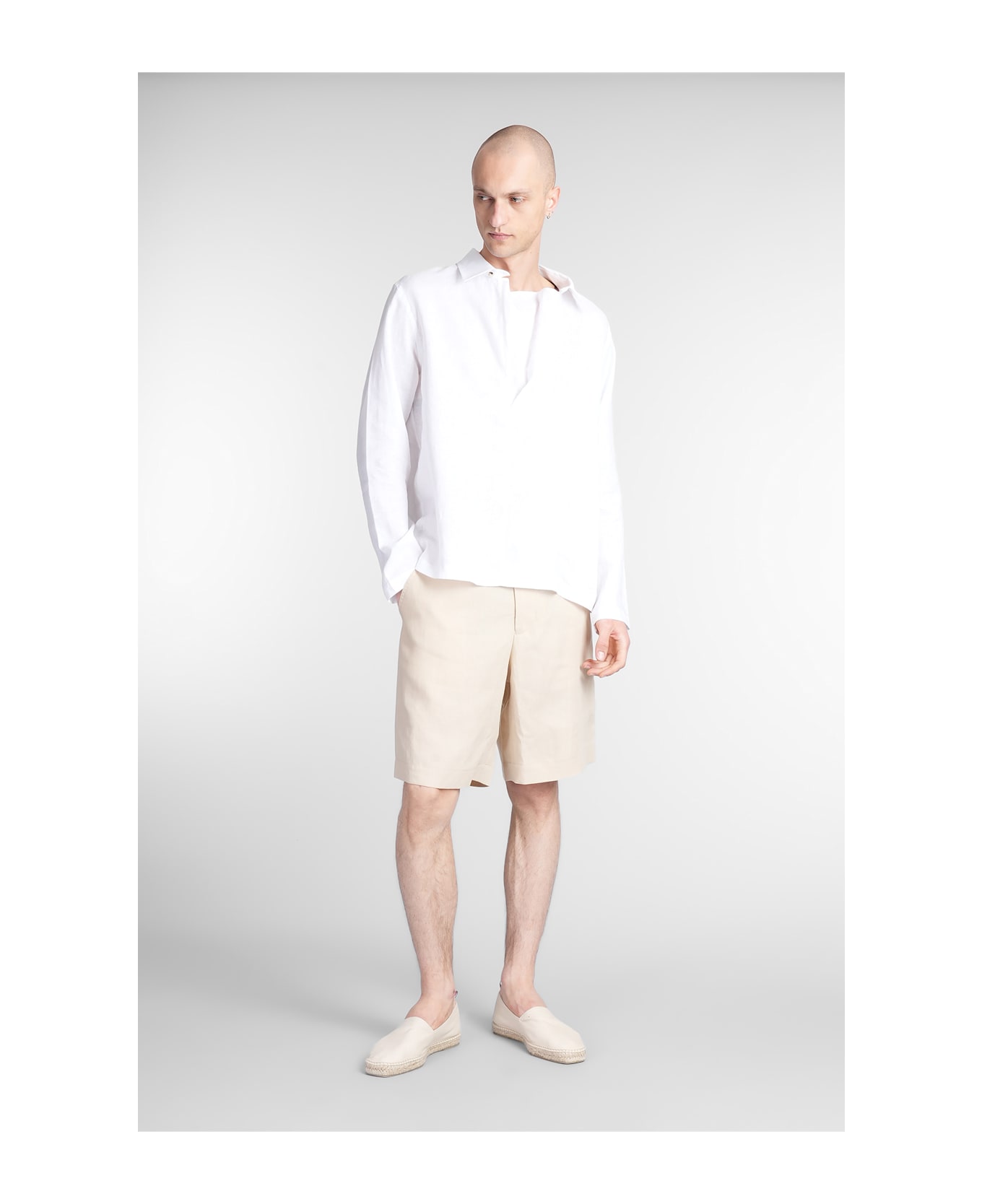 Paul Smith Shorts In Beige Linen - beige