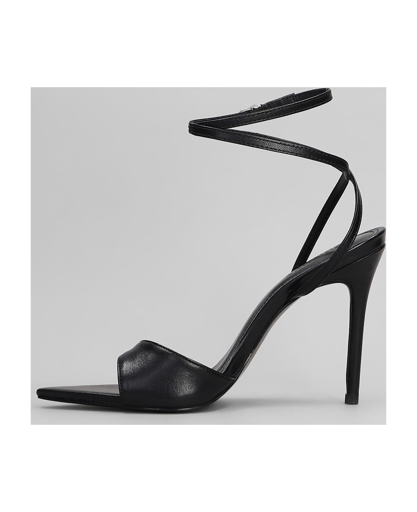 Schutz Sandals In Black Leather - black