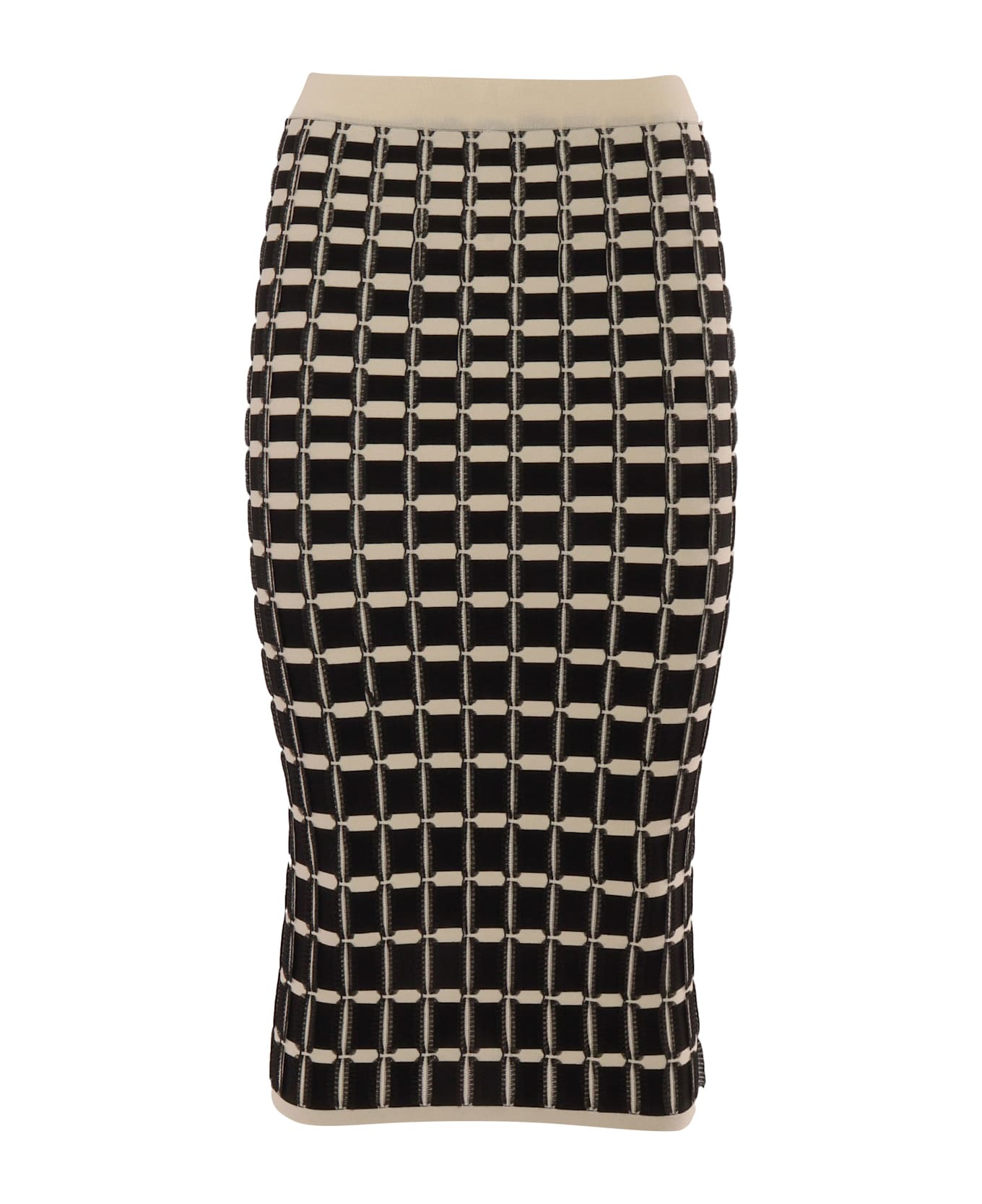 Elisabetta Franchi Knitted Skirt - BLACK