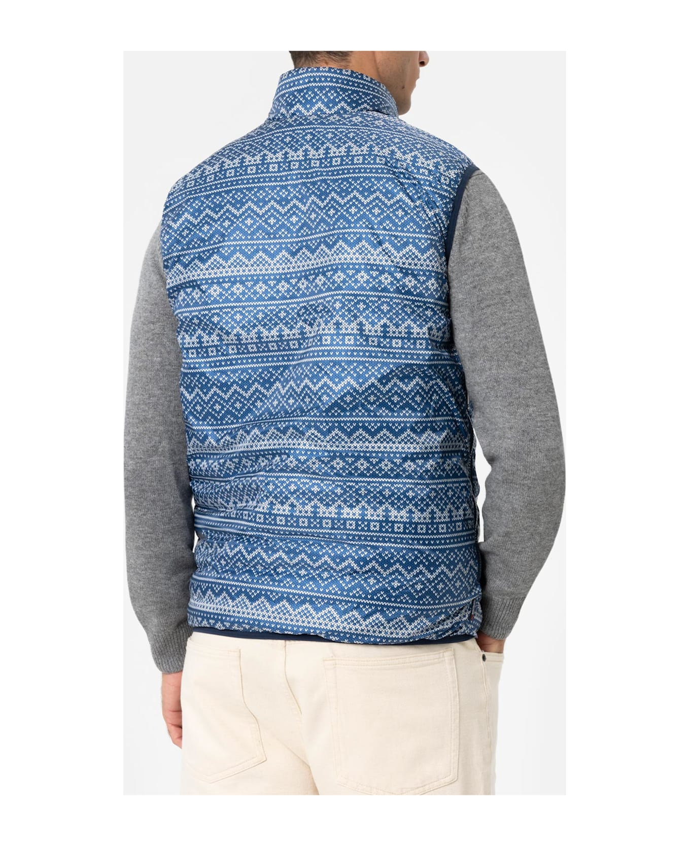 MC2 Saint Barth Man Bluette Padded Vest Aspen - BLUE