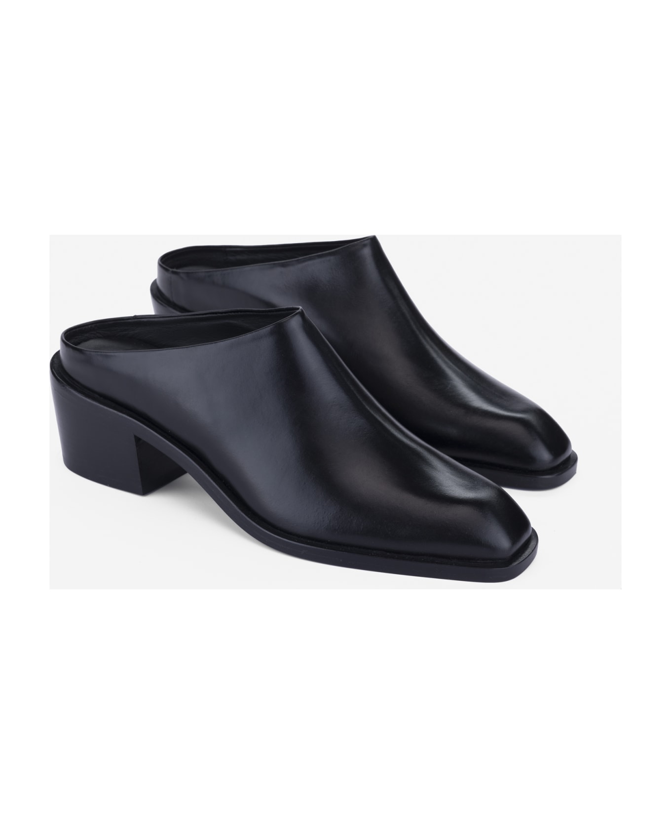 CB Made in Italy Leather 5 Cm Heels Ares - Black
