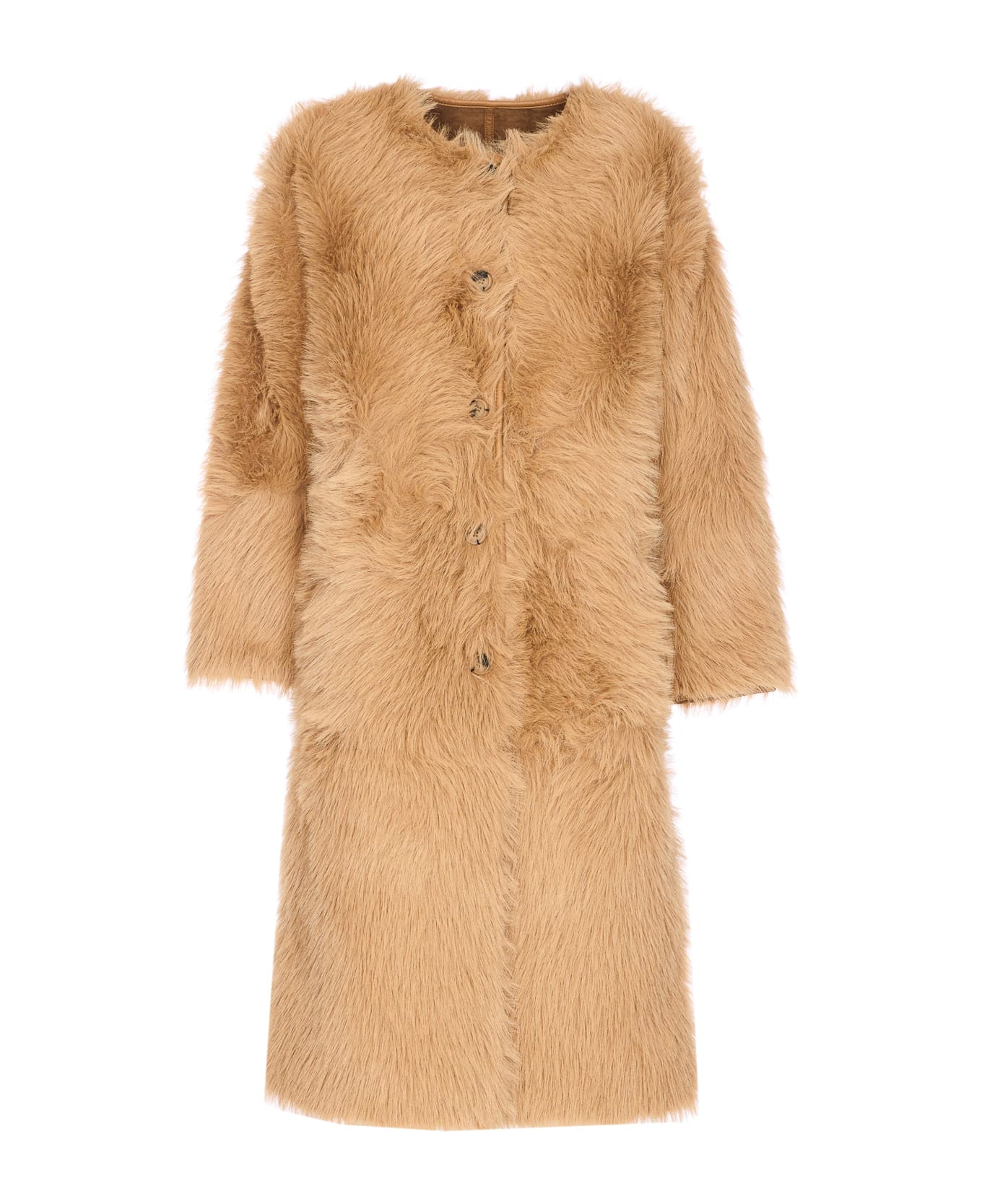 urbancode Reversible Faux Fur Coat - Beige